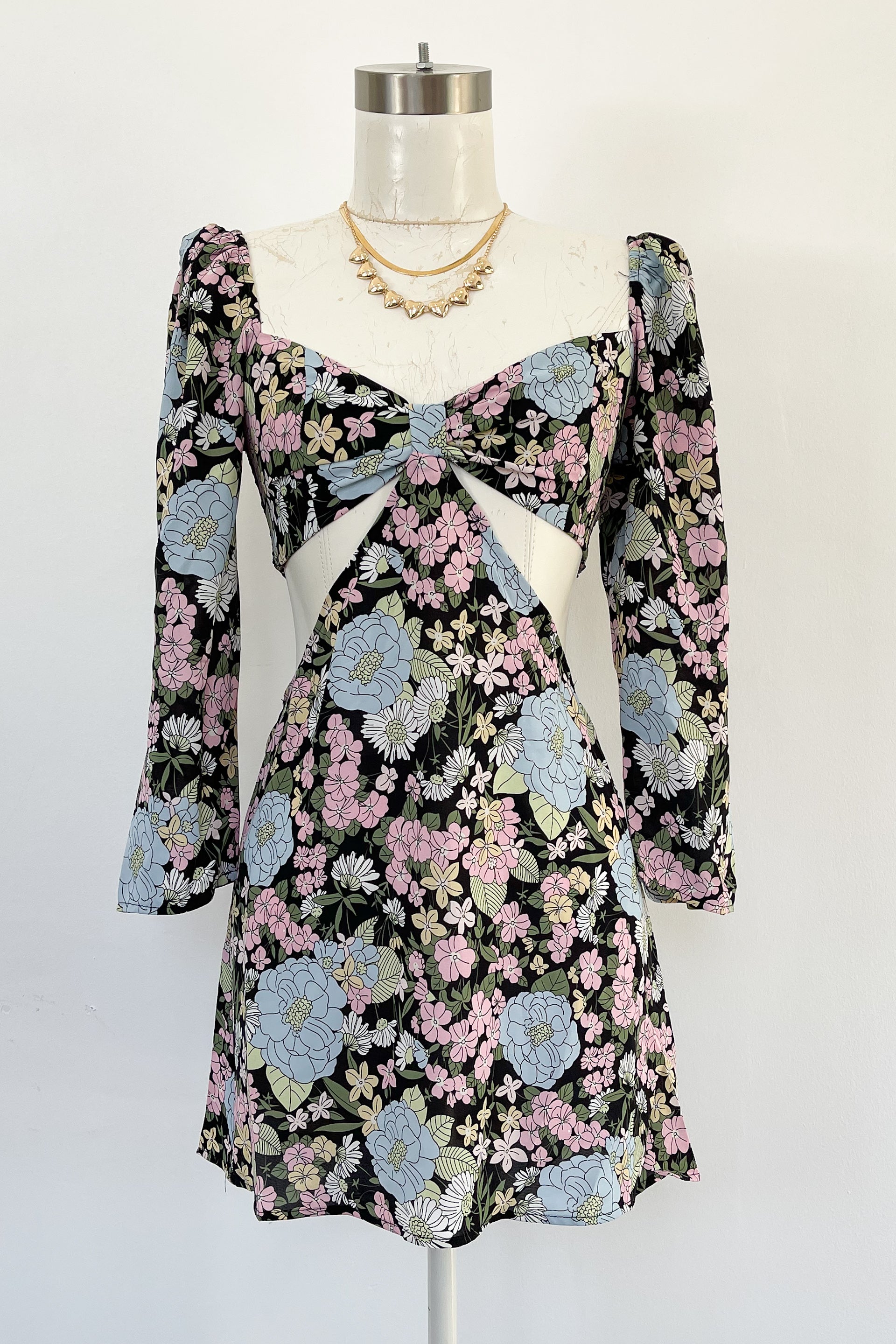 Shape Of You Dress-Black Floral