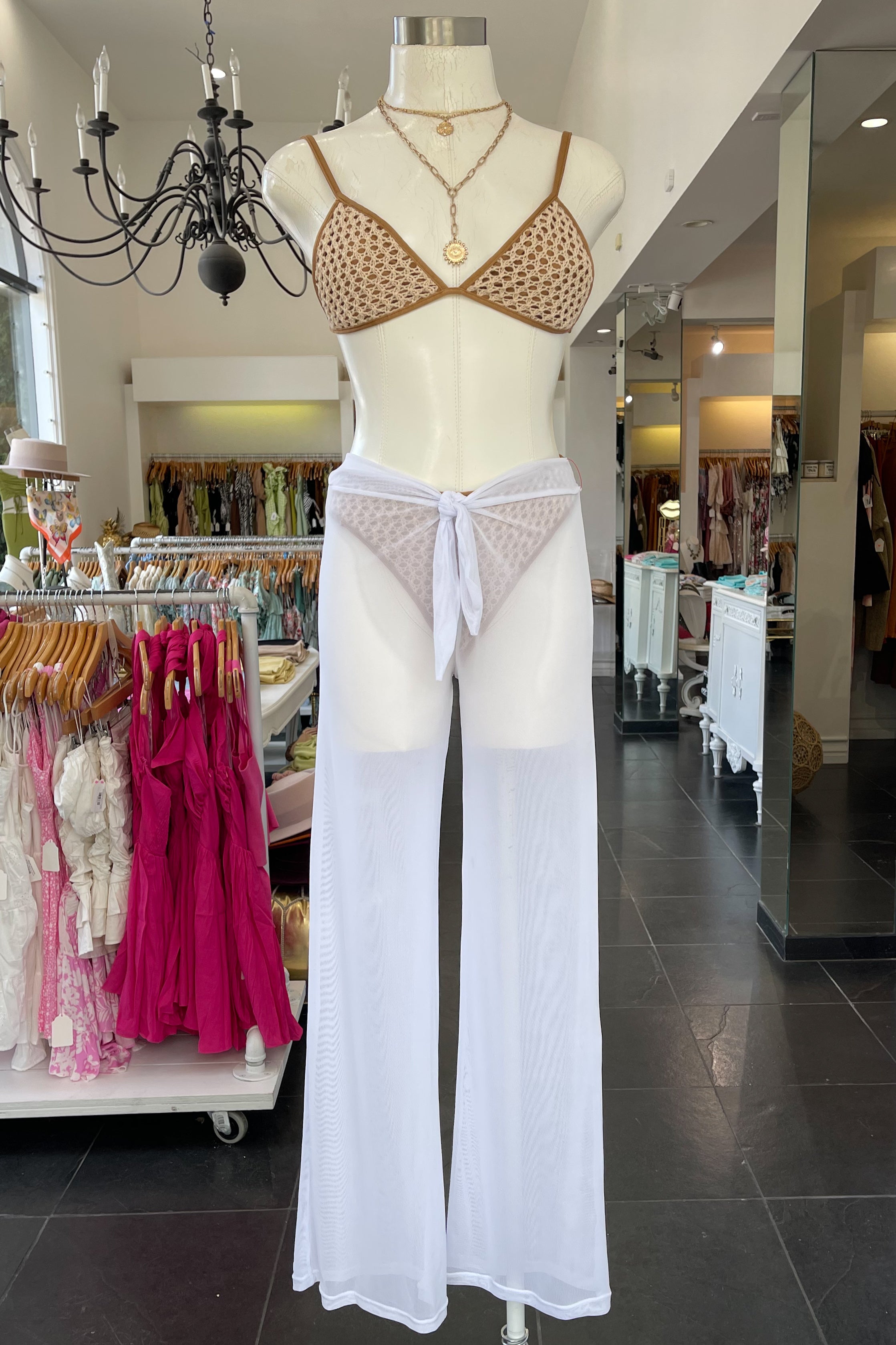 Always On Vacay Pants-White