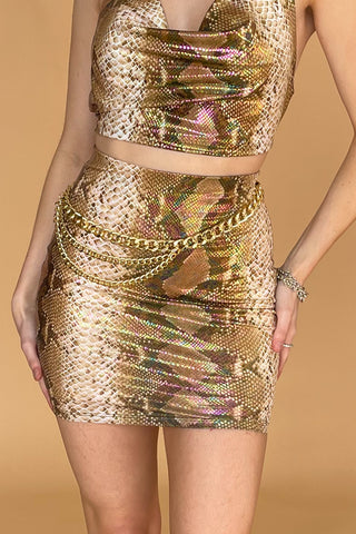 Fringe Benefits Crystal Belt-Gold