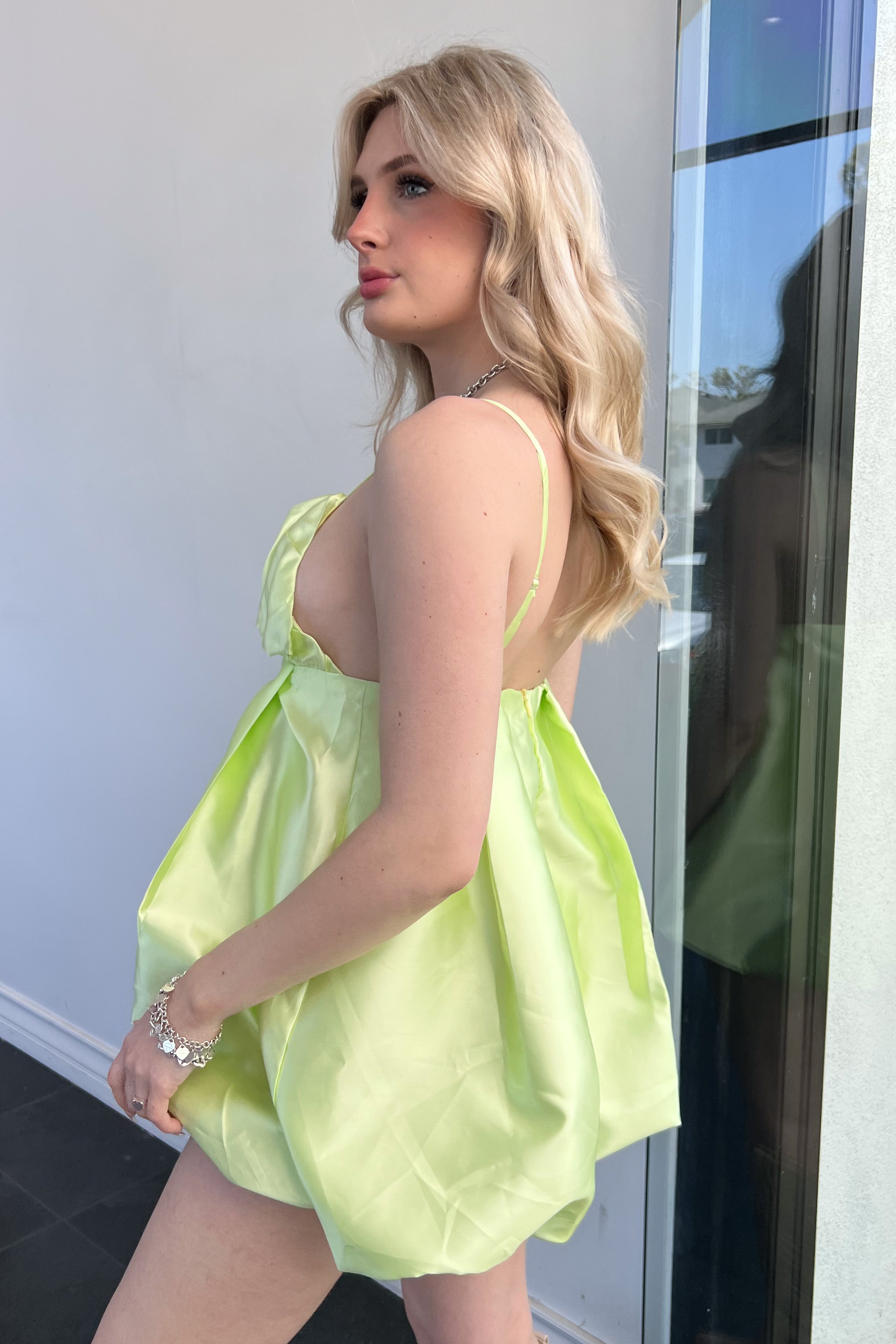 Tequila + Lime Dress-Lime