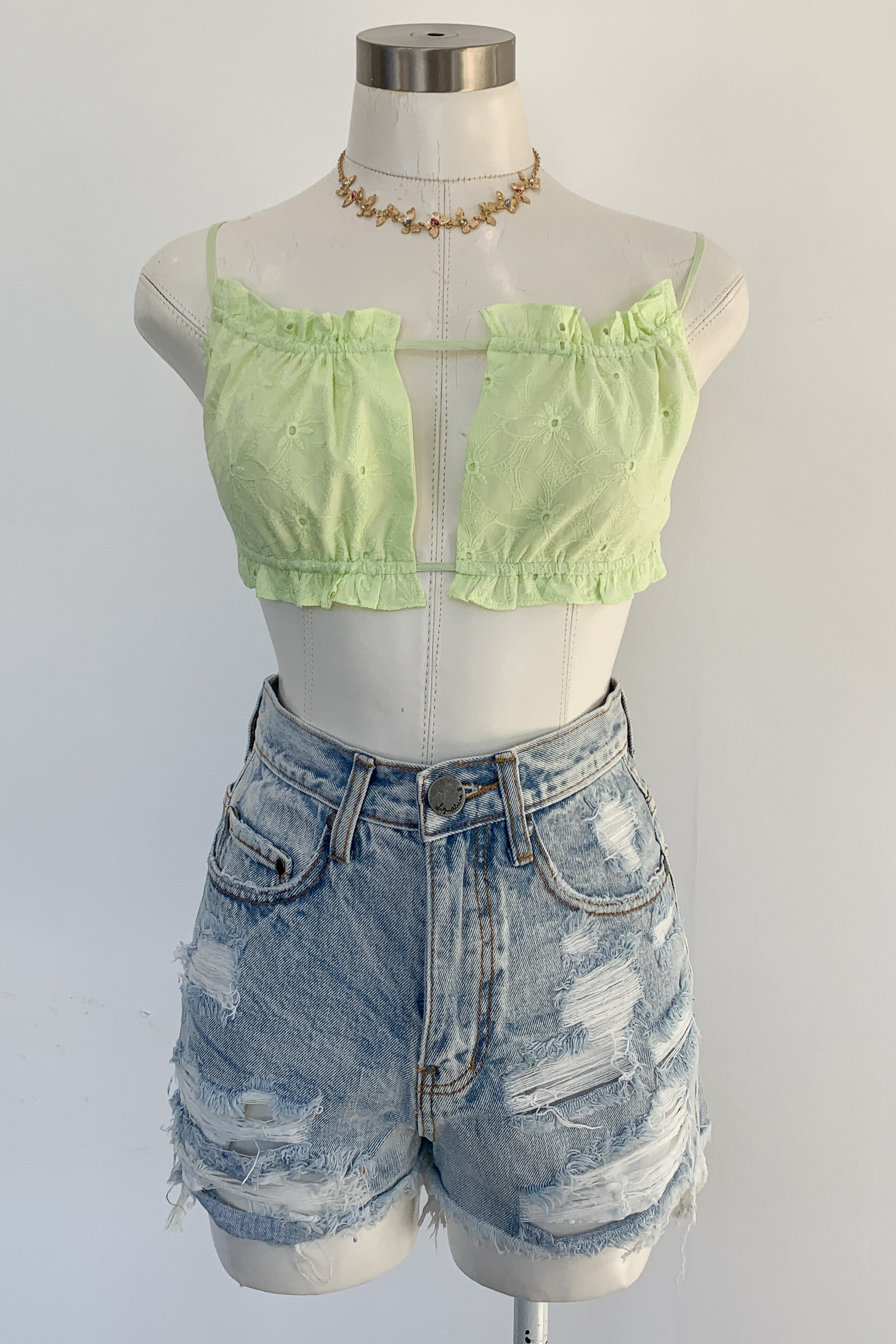 Crazy About You Top-Lime