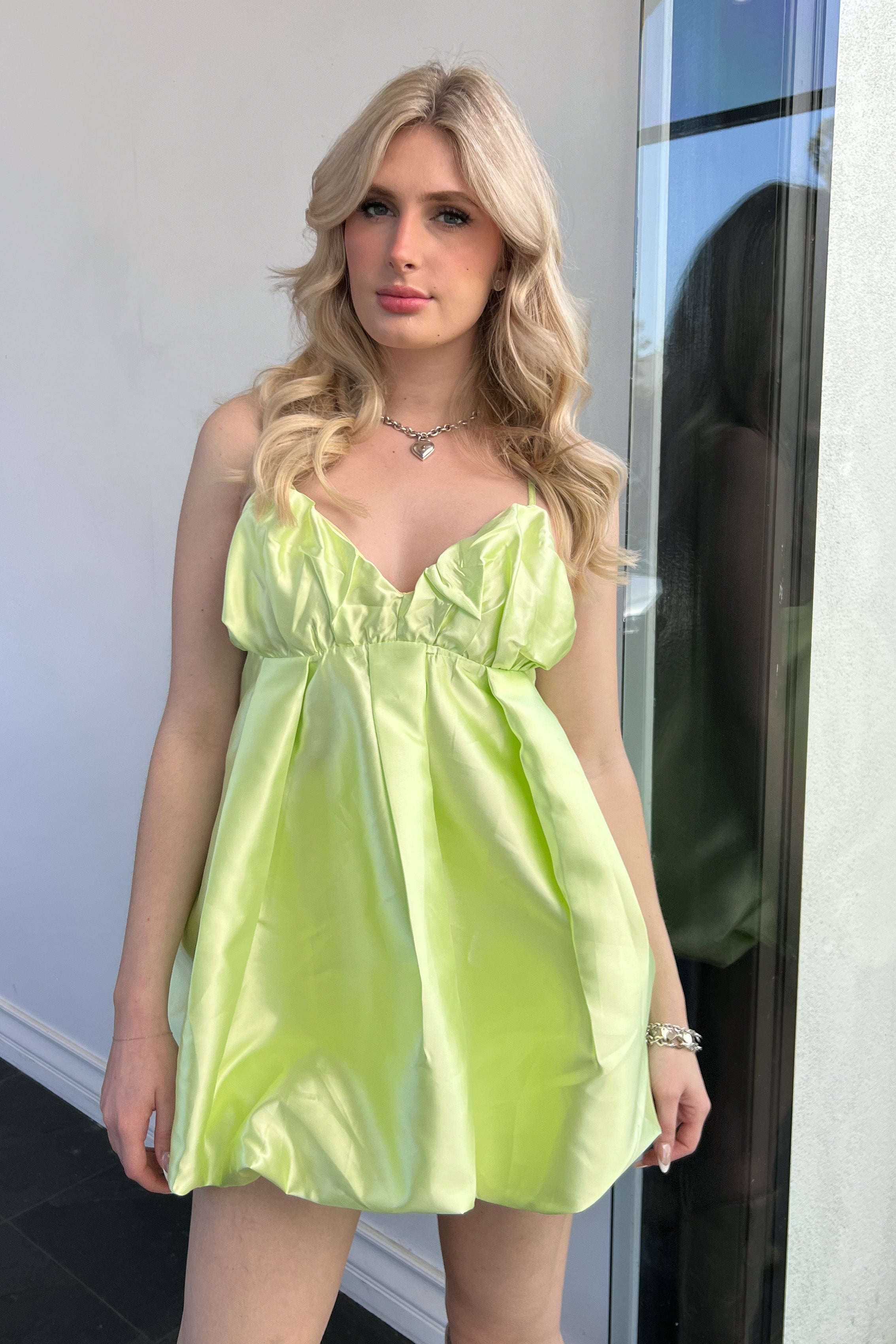 Tequila + Lime Dress-Lime