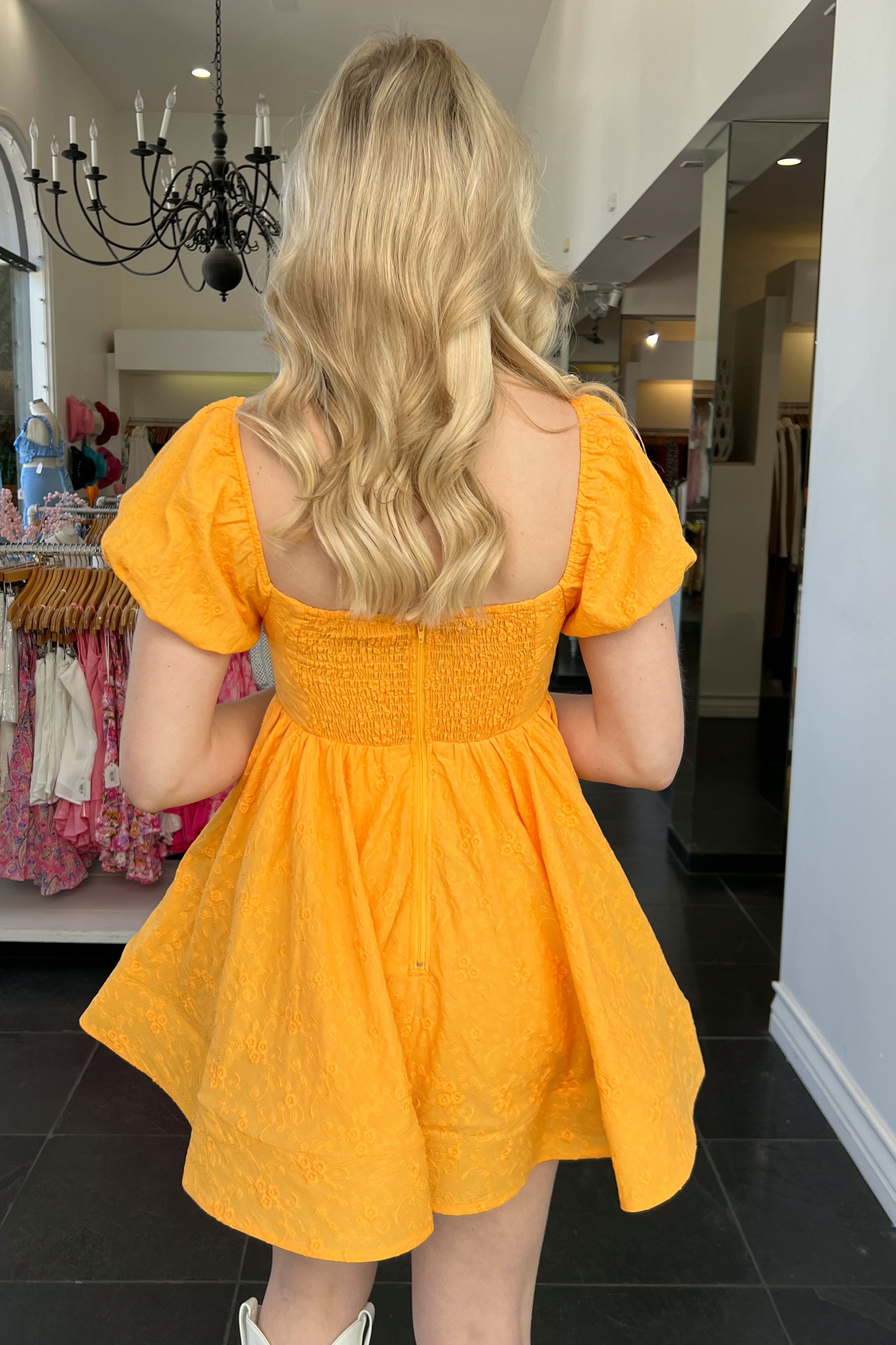 Georgia On My Mind Dress-Marigold
