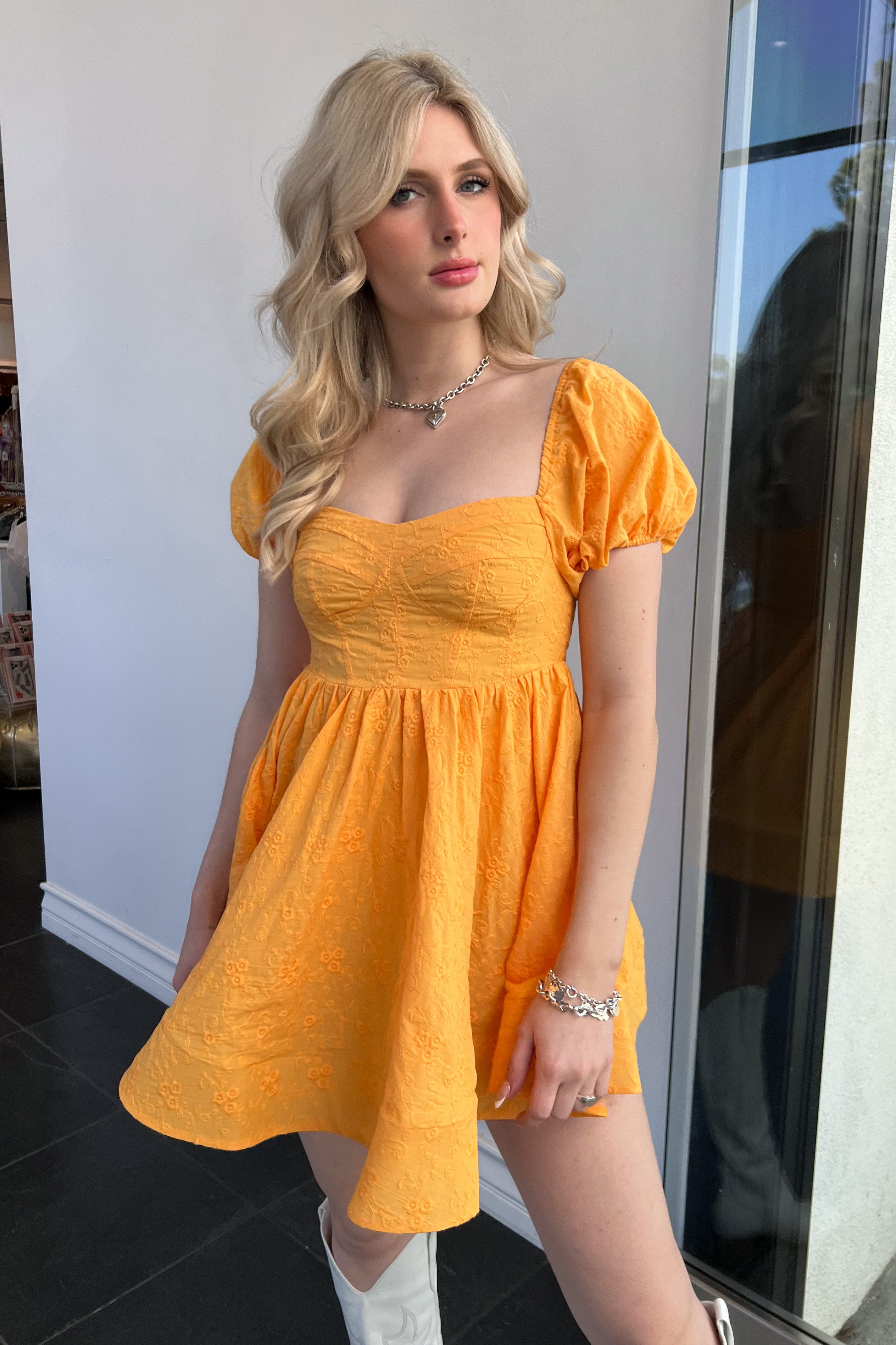 Georgia On My Mind Dress-Marigold