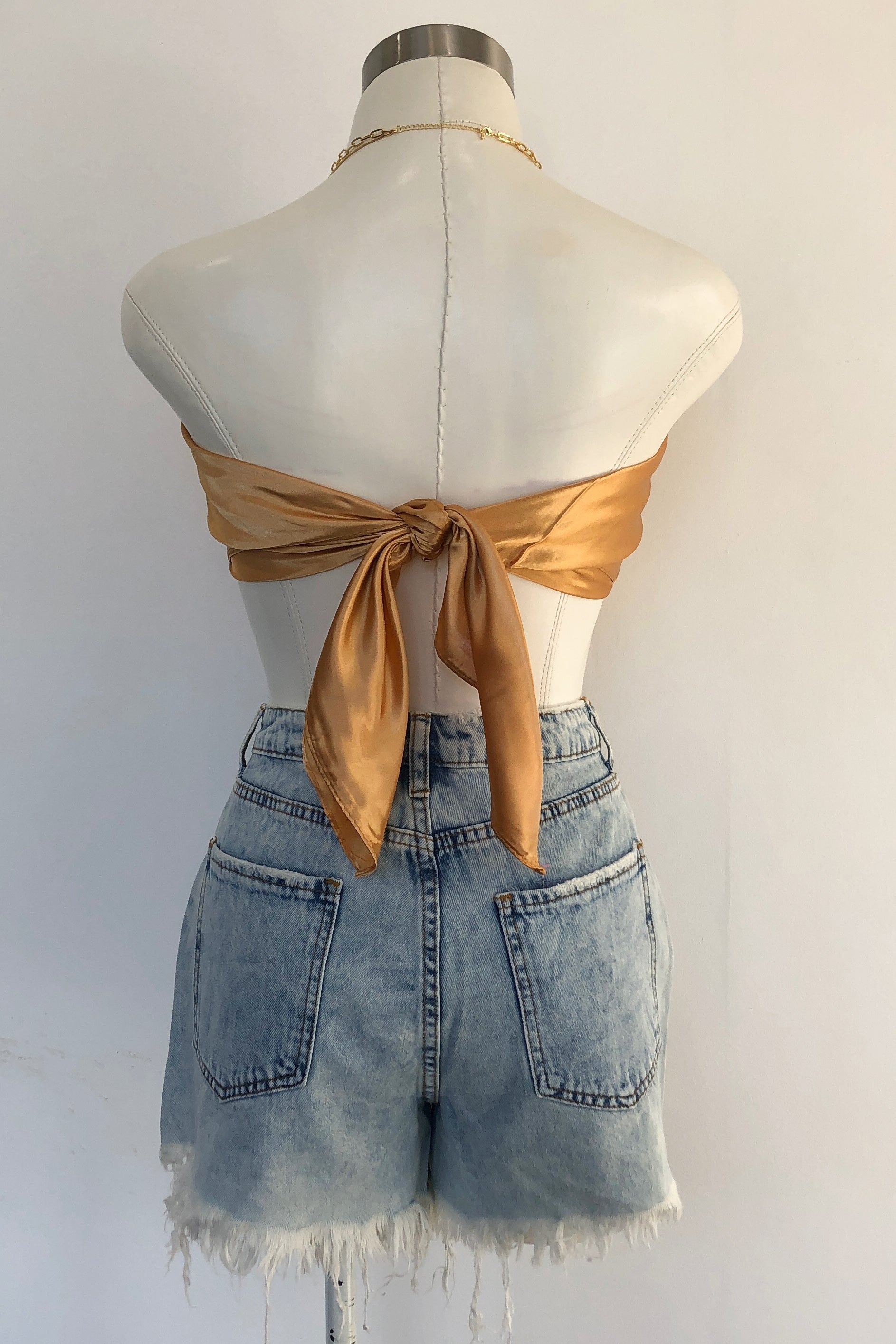Top Down Scarf Top-Gold