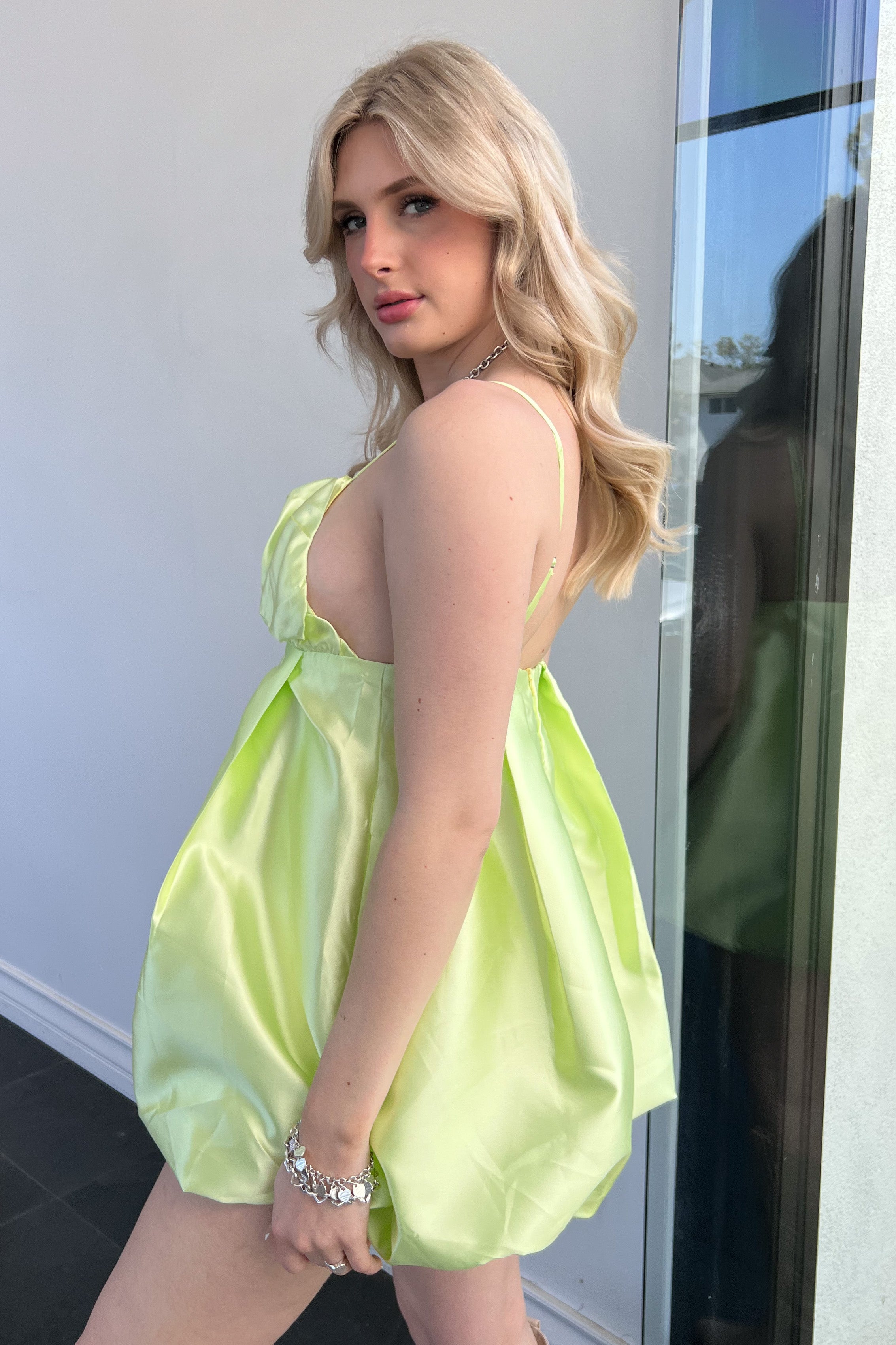 Tequila + Lime Dress-Lime