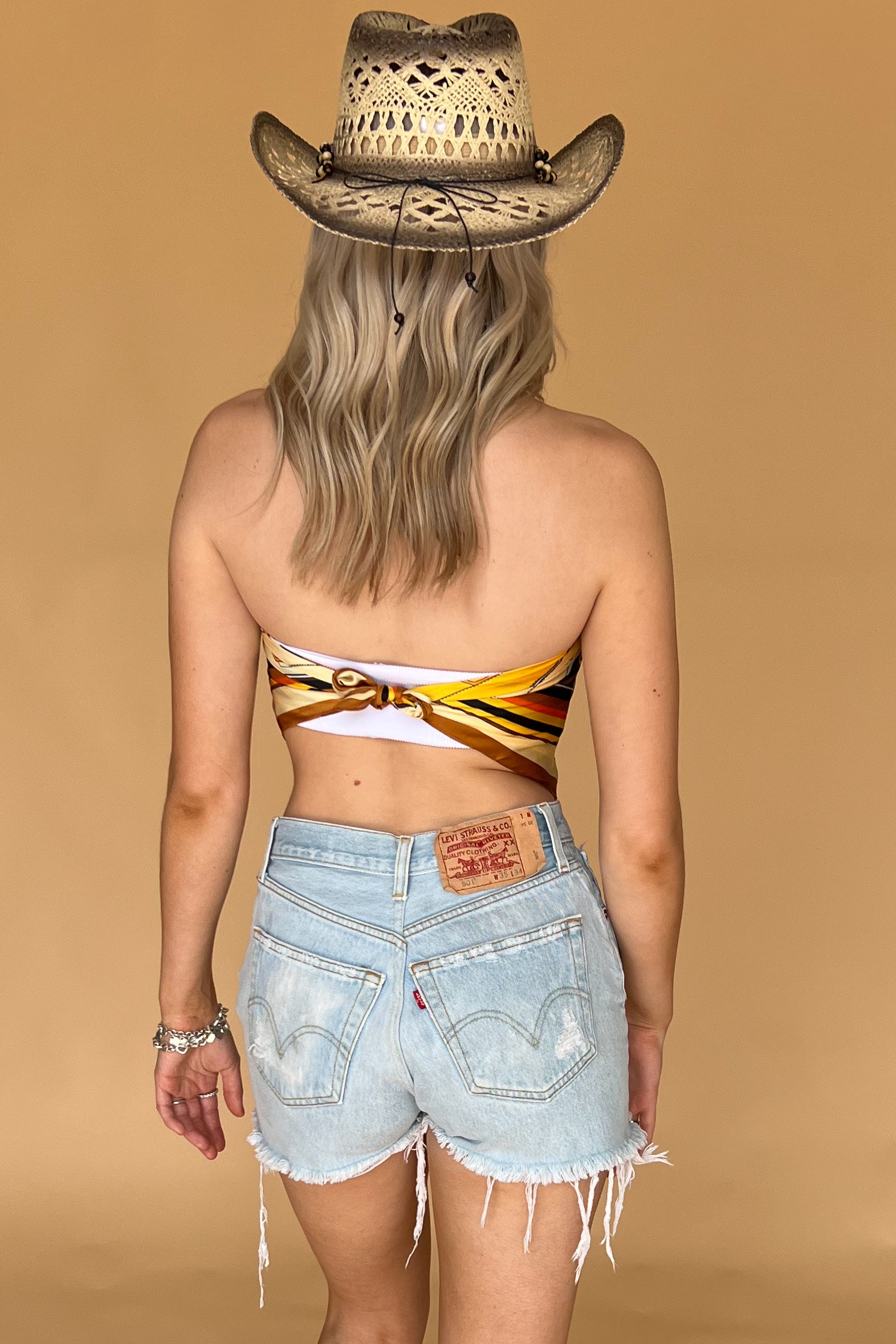 Lay It On Me Scarf Top-Orange Multi