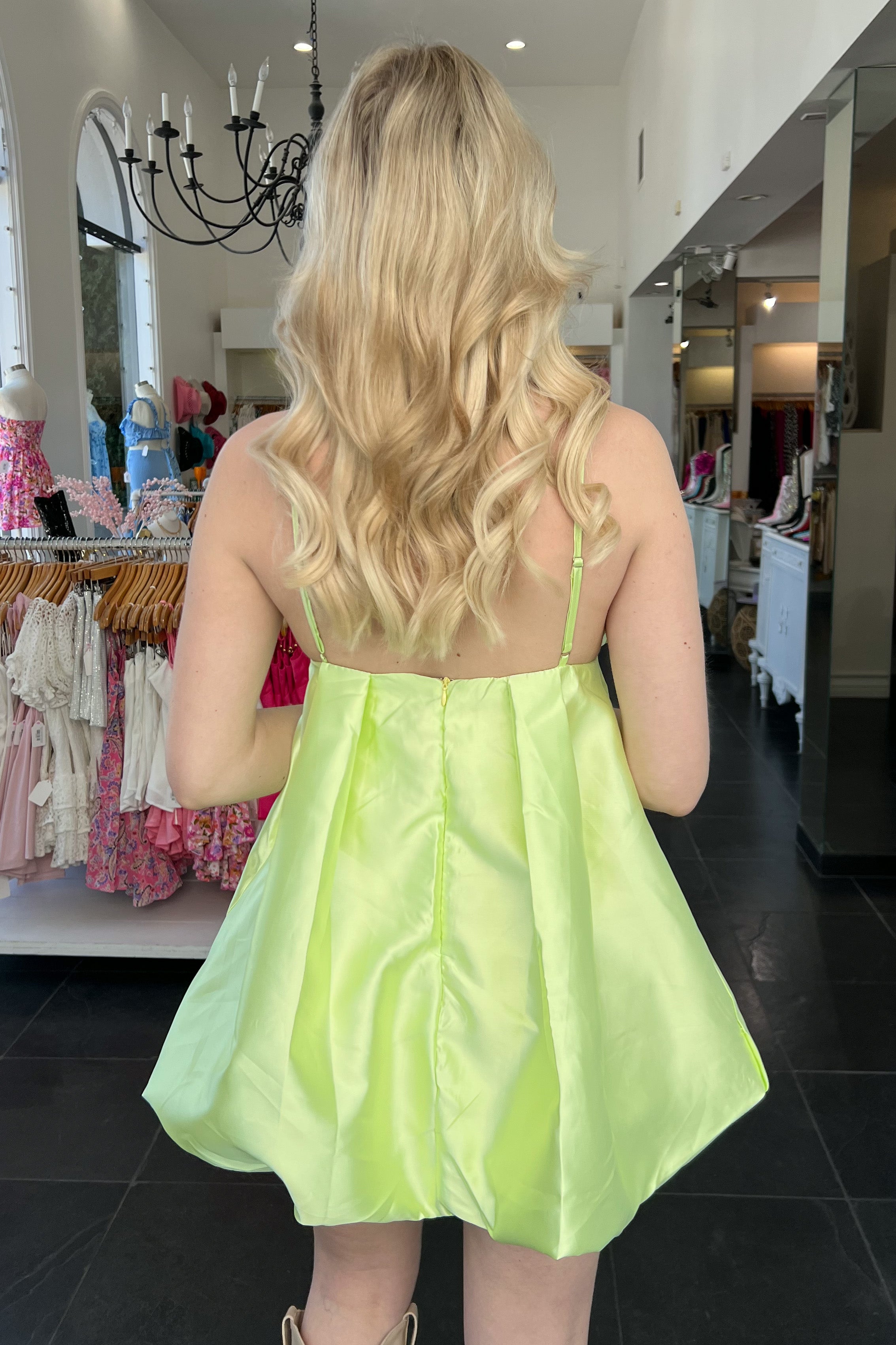 Tequila + Lime Dress-Lime