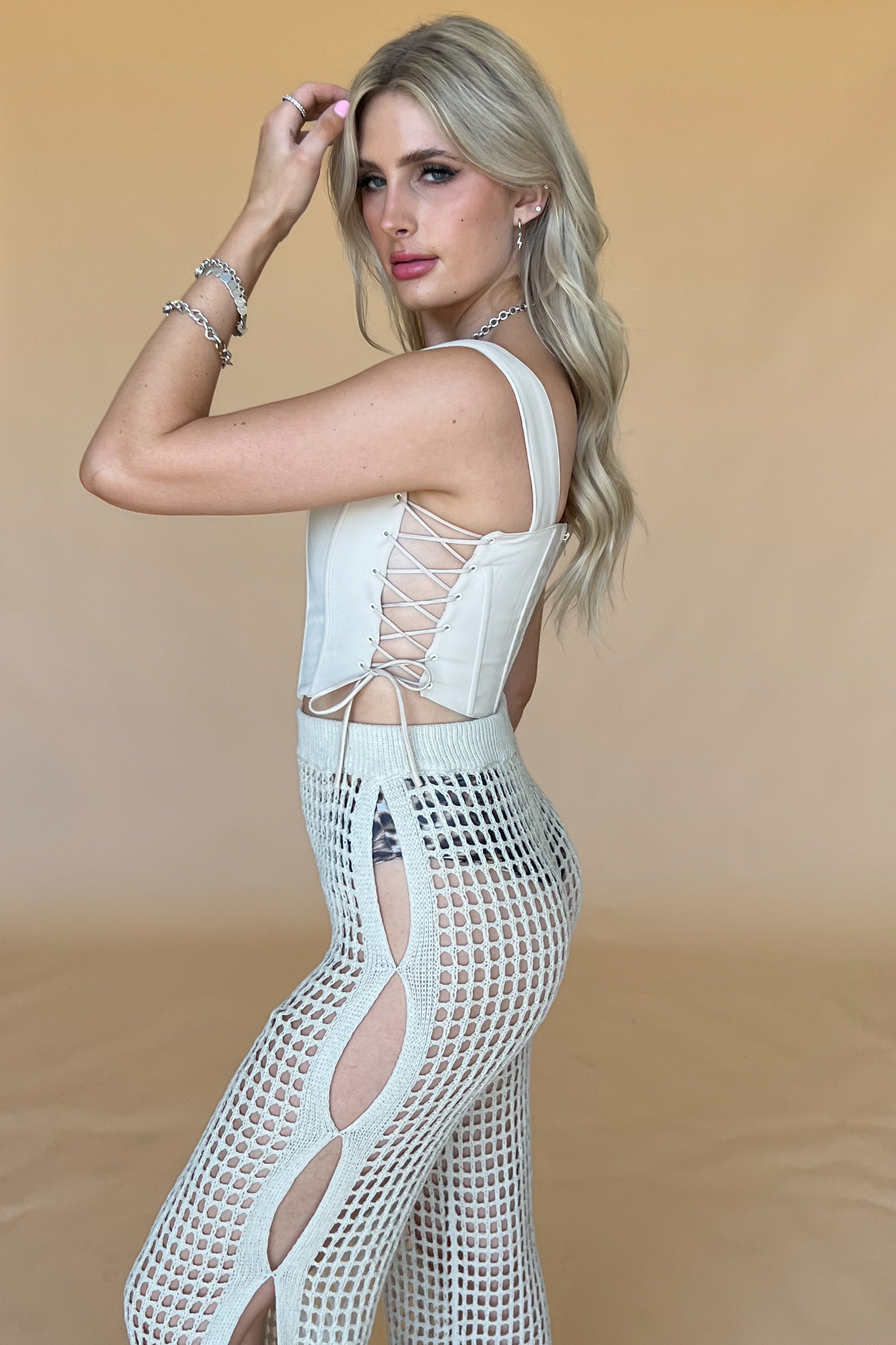 French Nights Top-Tan