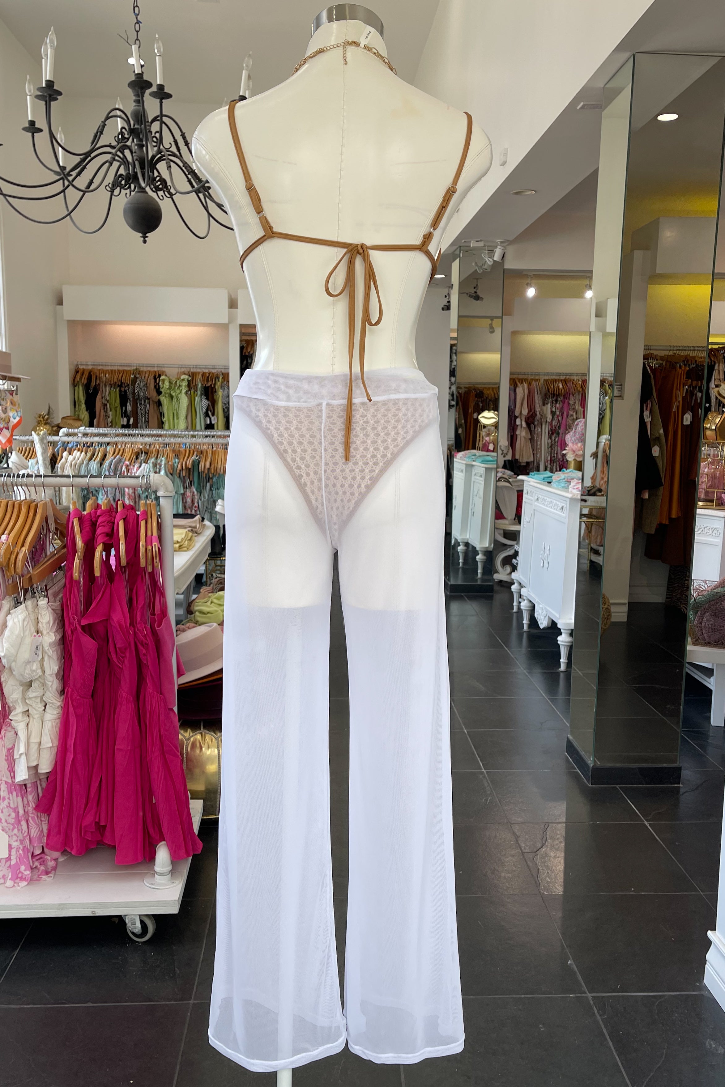 Always On Vacay Pants-White