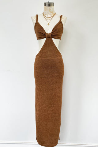 Ballerini Mini Dress-Brown Combo