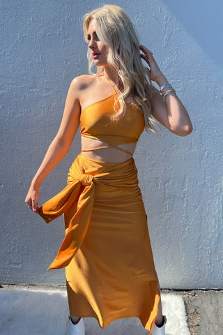 Kaia Dress-Copper