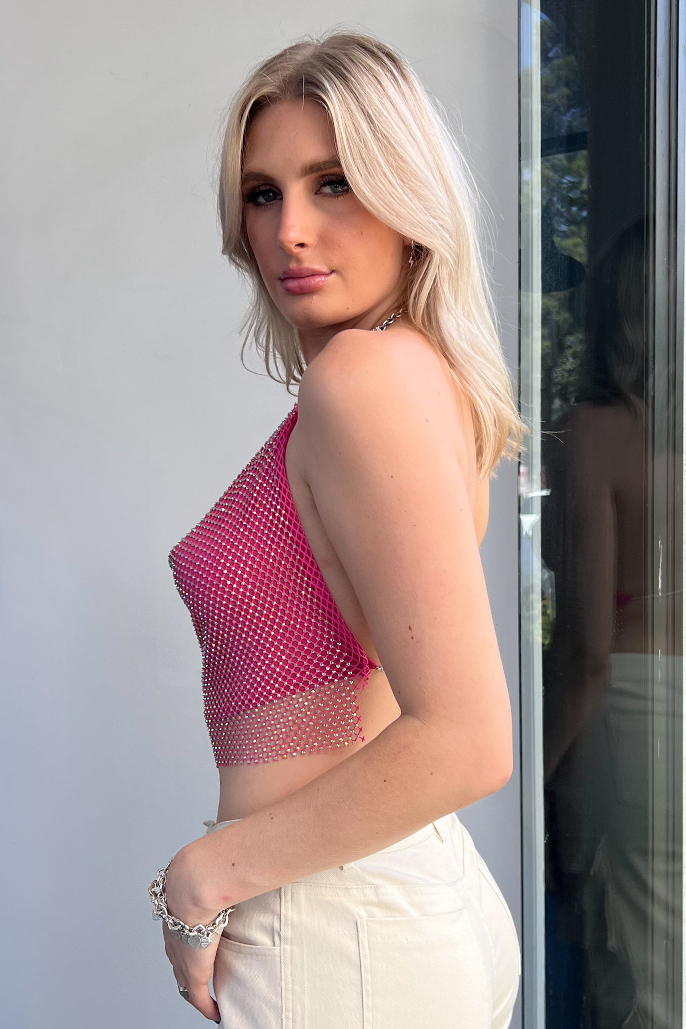 Diamonds Are A Girls Best Friend Top-Pink