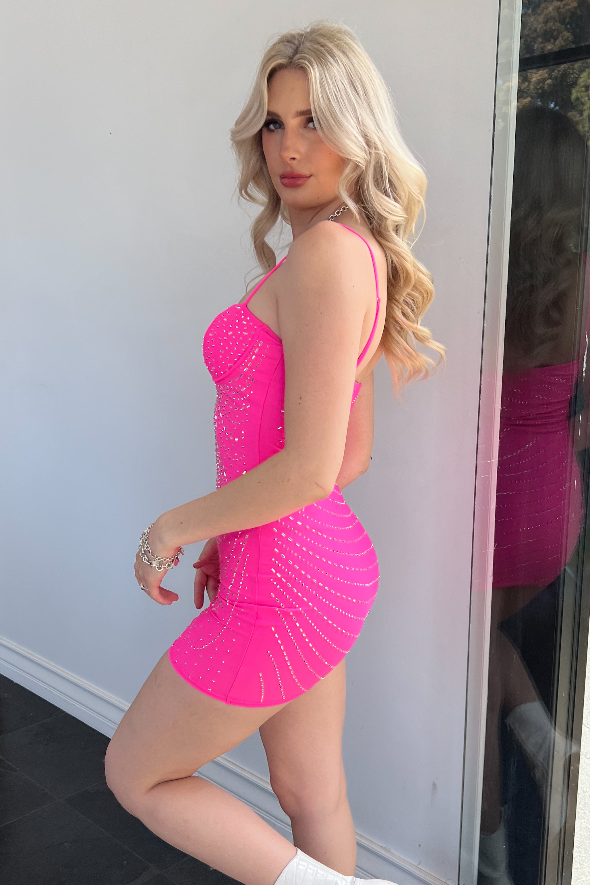 Parton Dress-Hot Pink