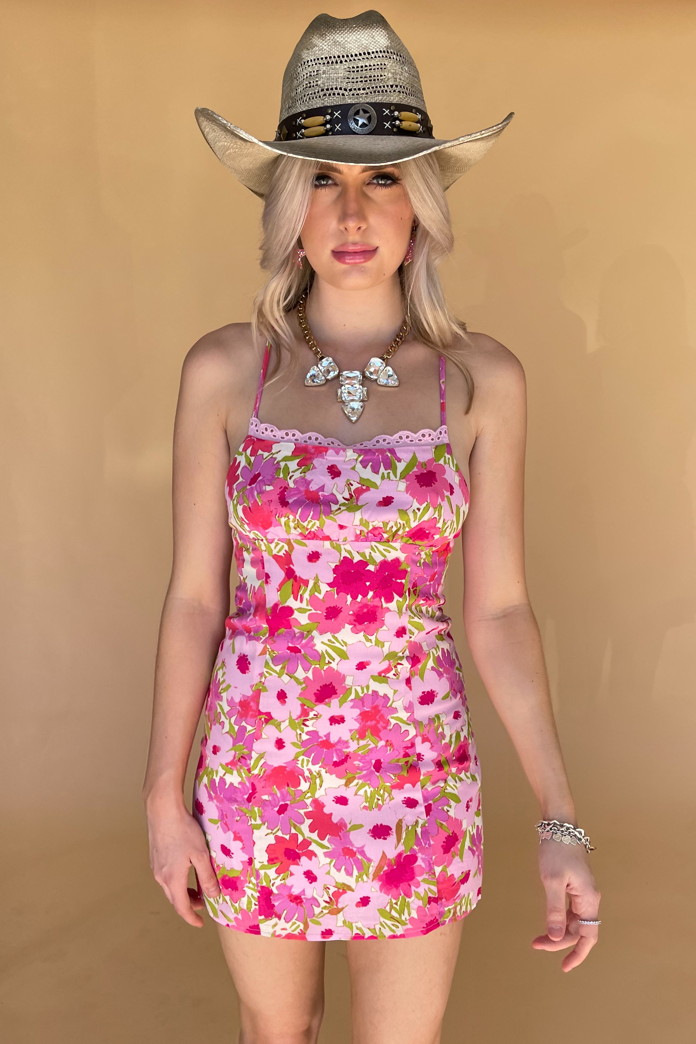 Kiss Me In Nashville Dress-Pink