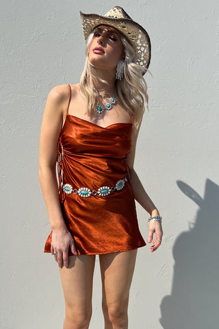 Vegas Lovers Mini Dress-Orange