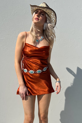 Tulum Mini Dress-Brown