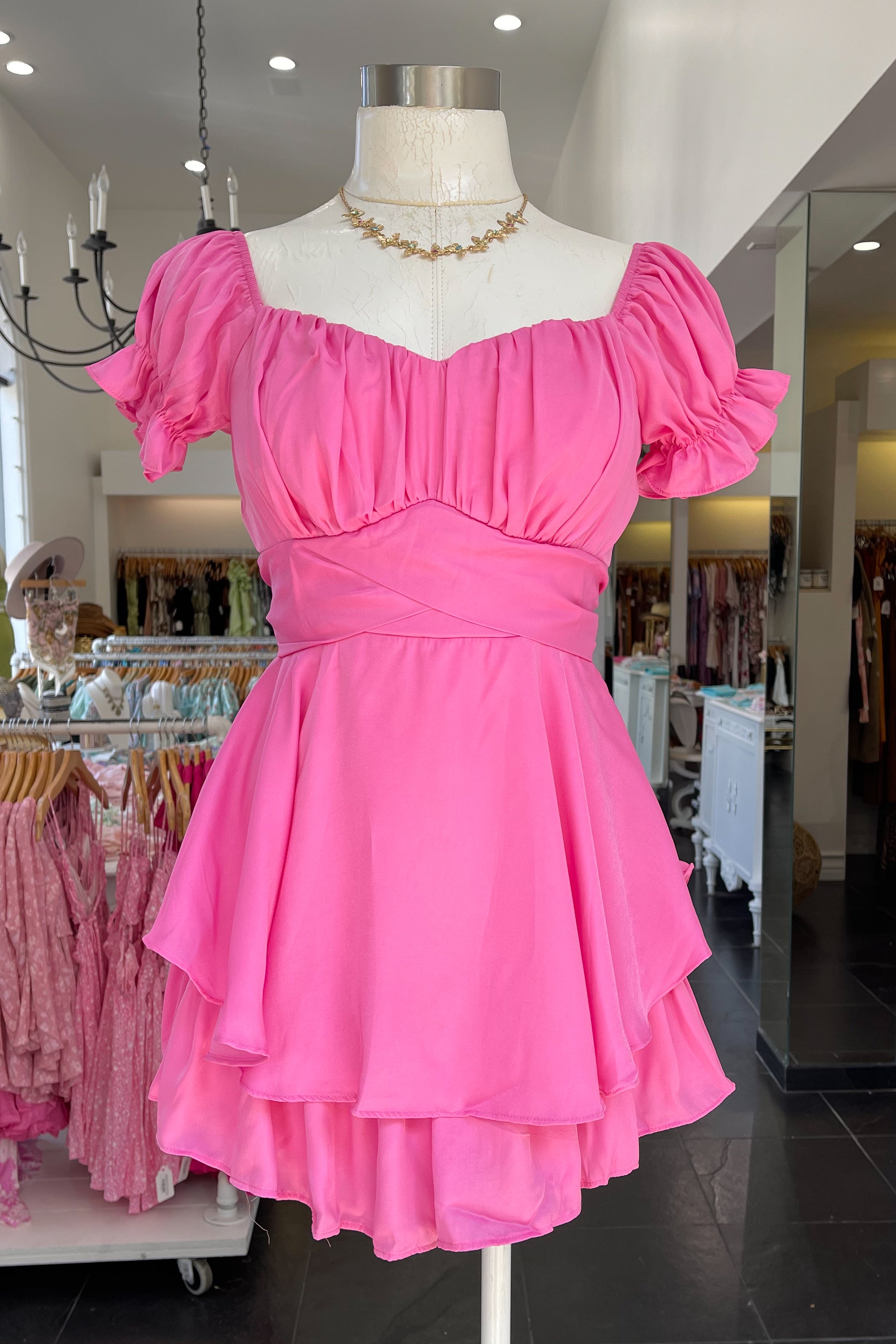 Raelynne Romper-Hot Pink