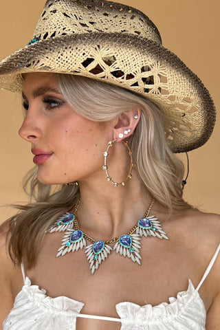 Diamonds + Dolly Cowboy Hat-Ivory