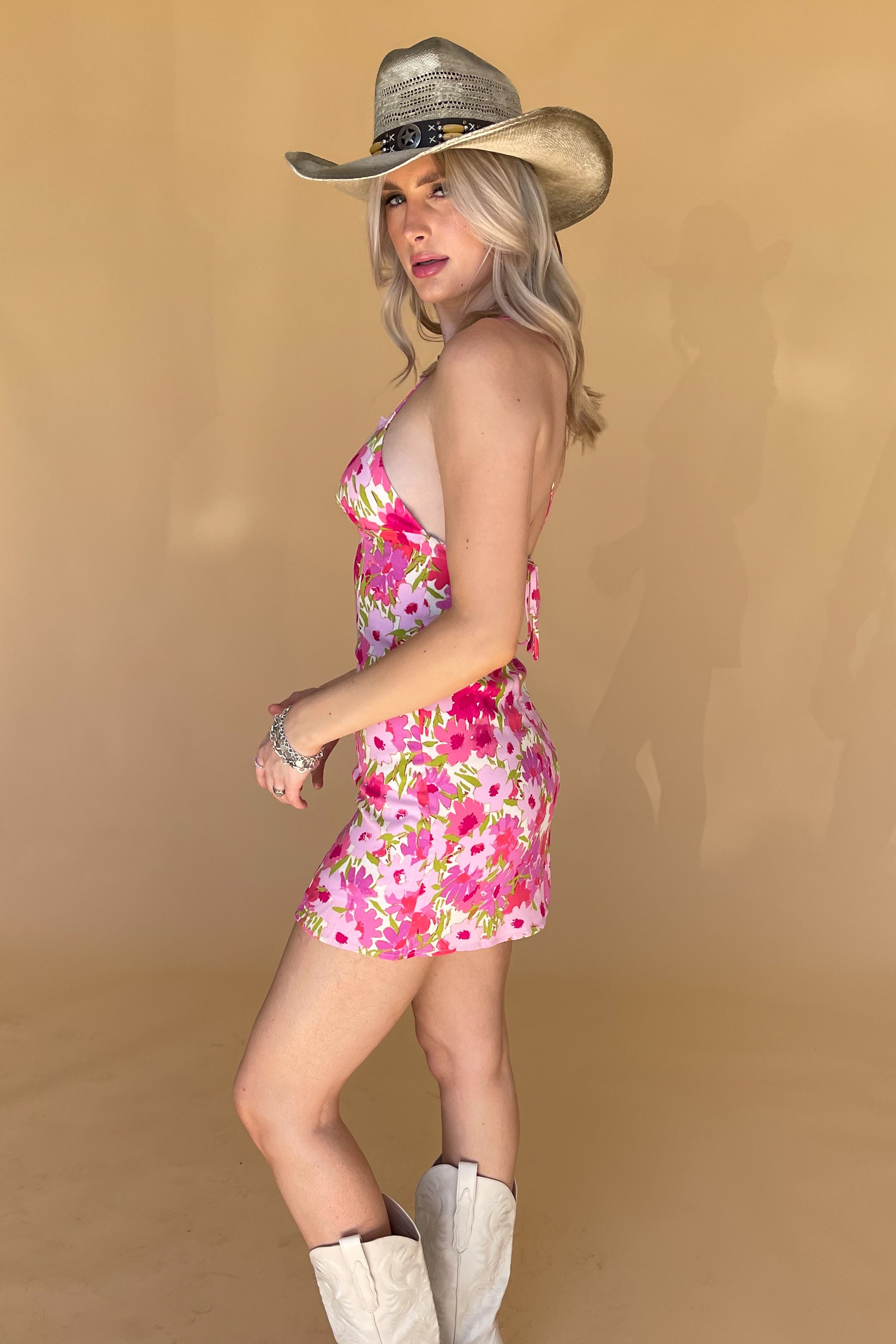 Kiss Me In Nashville Dress-Pink