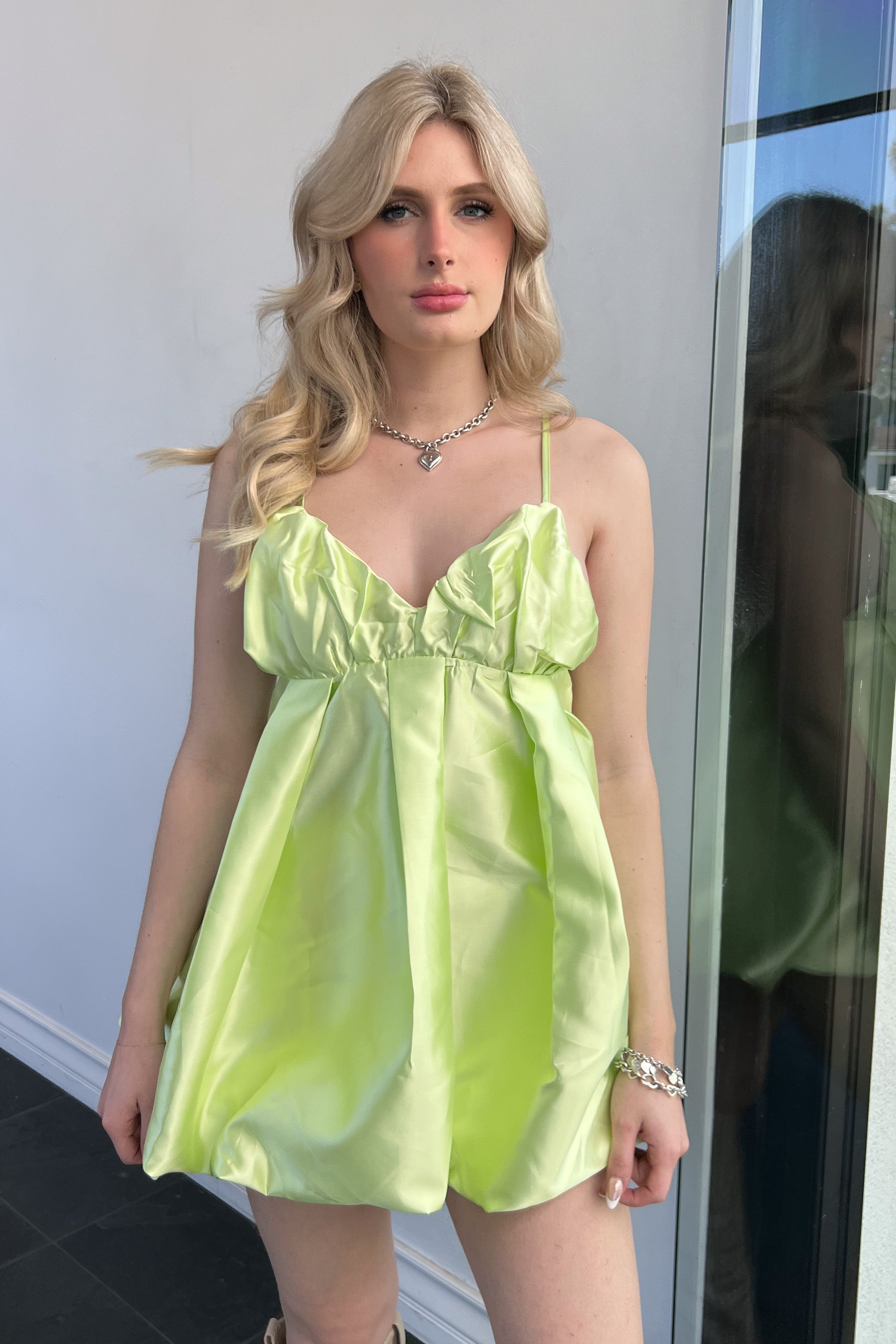 Tequila + Lime Dress-Lime