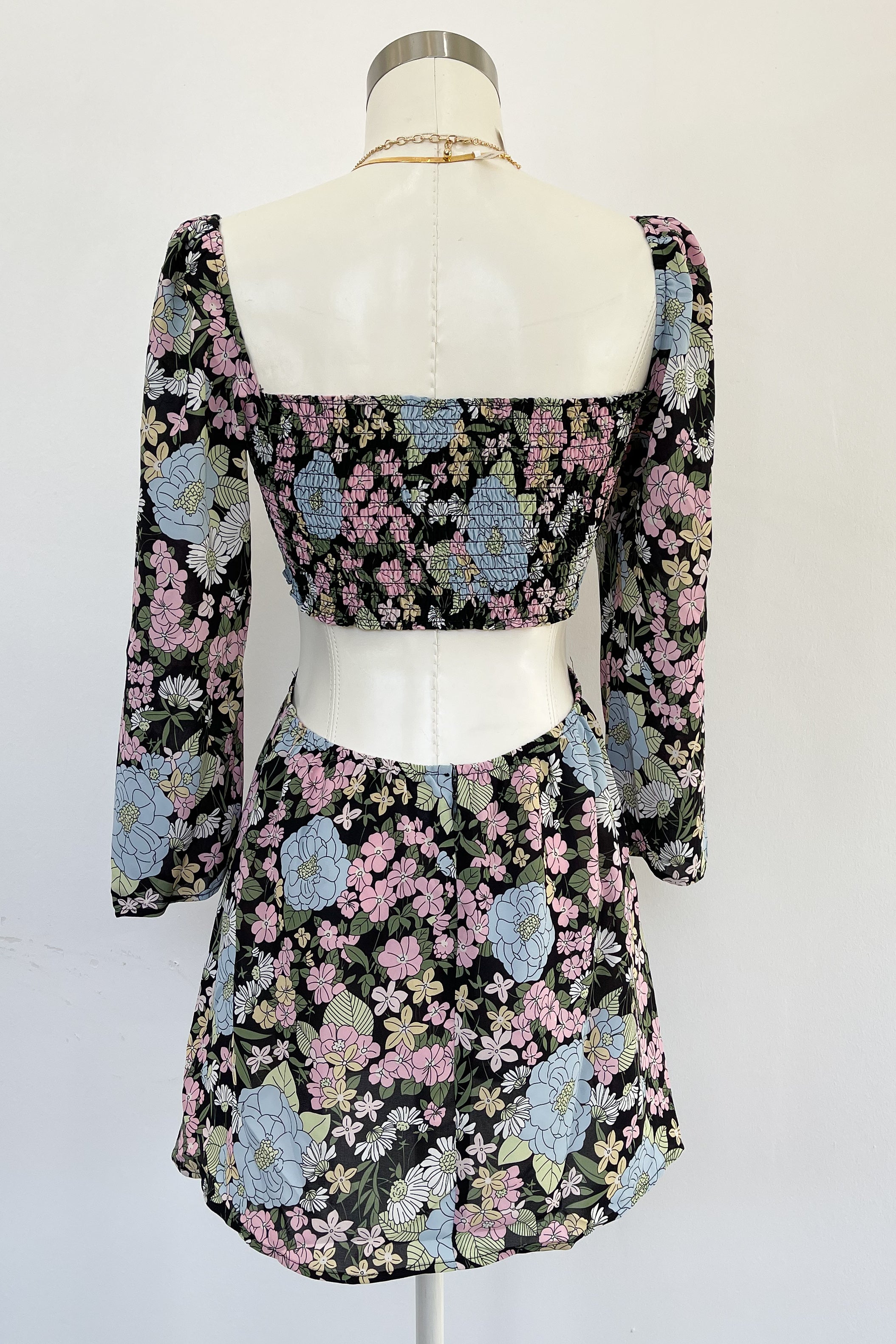 Shape Of You Dress-Black Floral