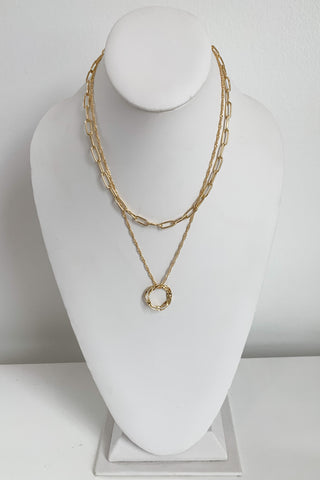 Chain Reaction Necklace-Gold