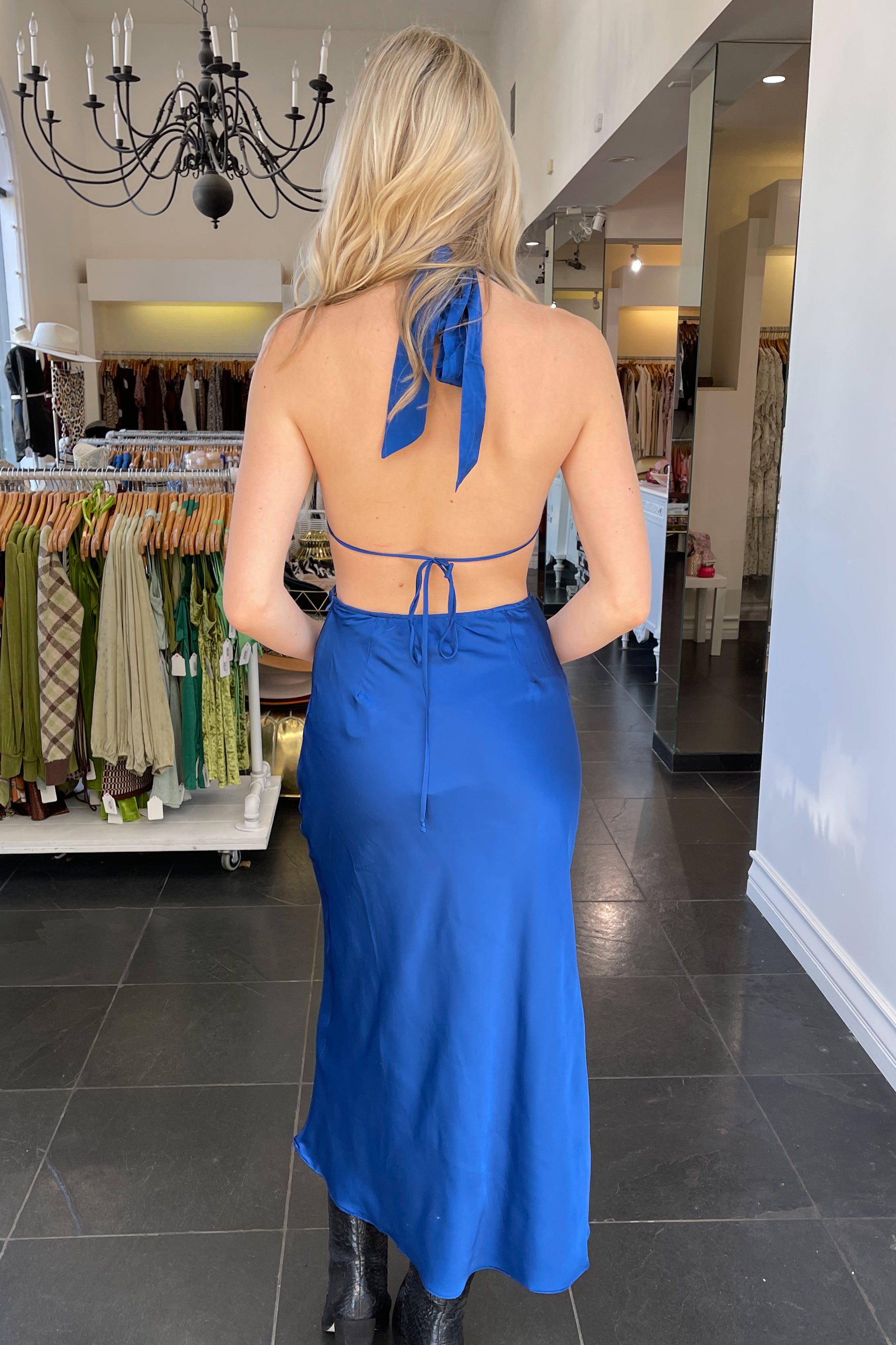 Punta Cana Maxi Dress-Cobalt