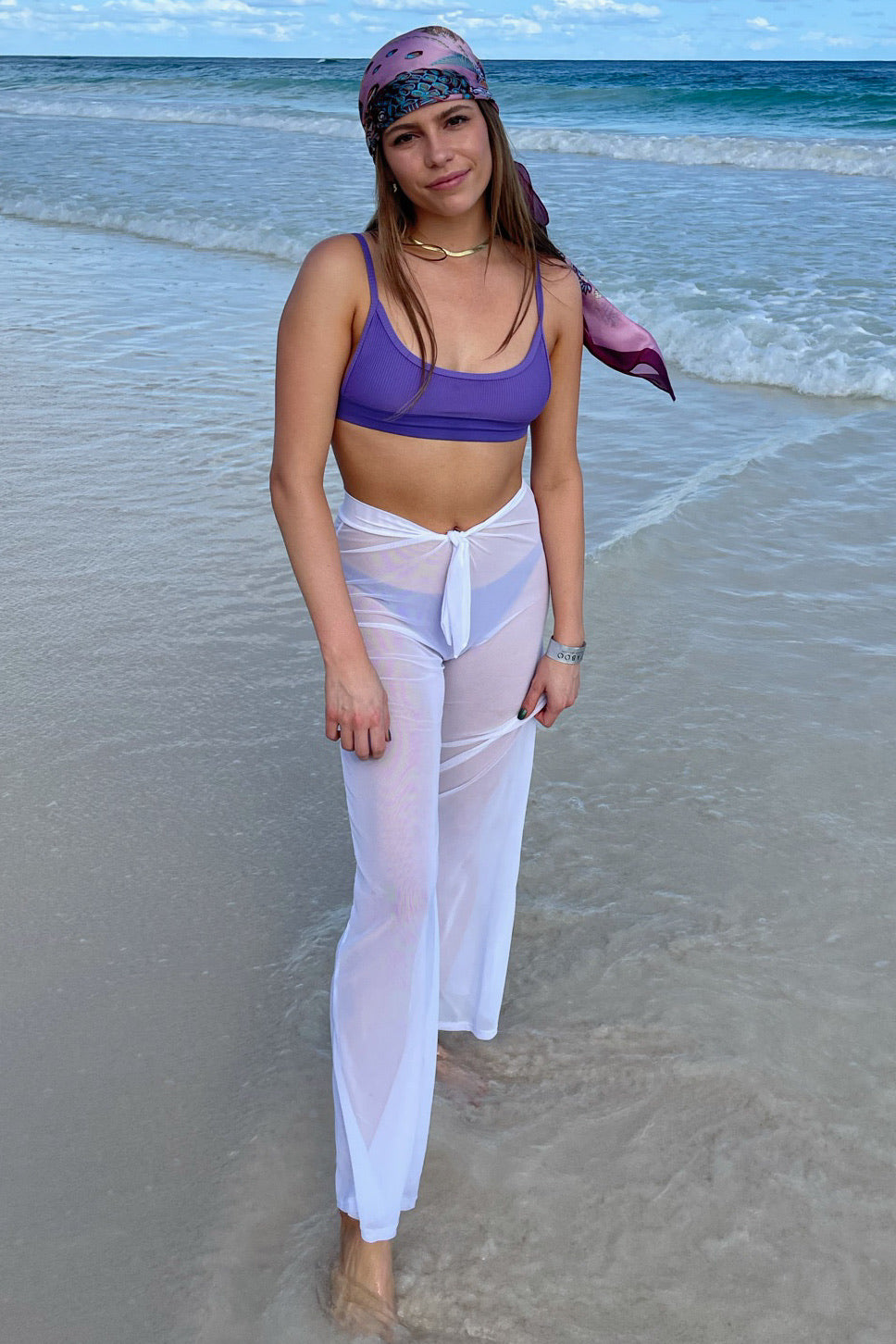 Always On Vacay Pants-White