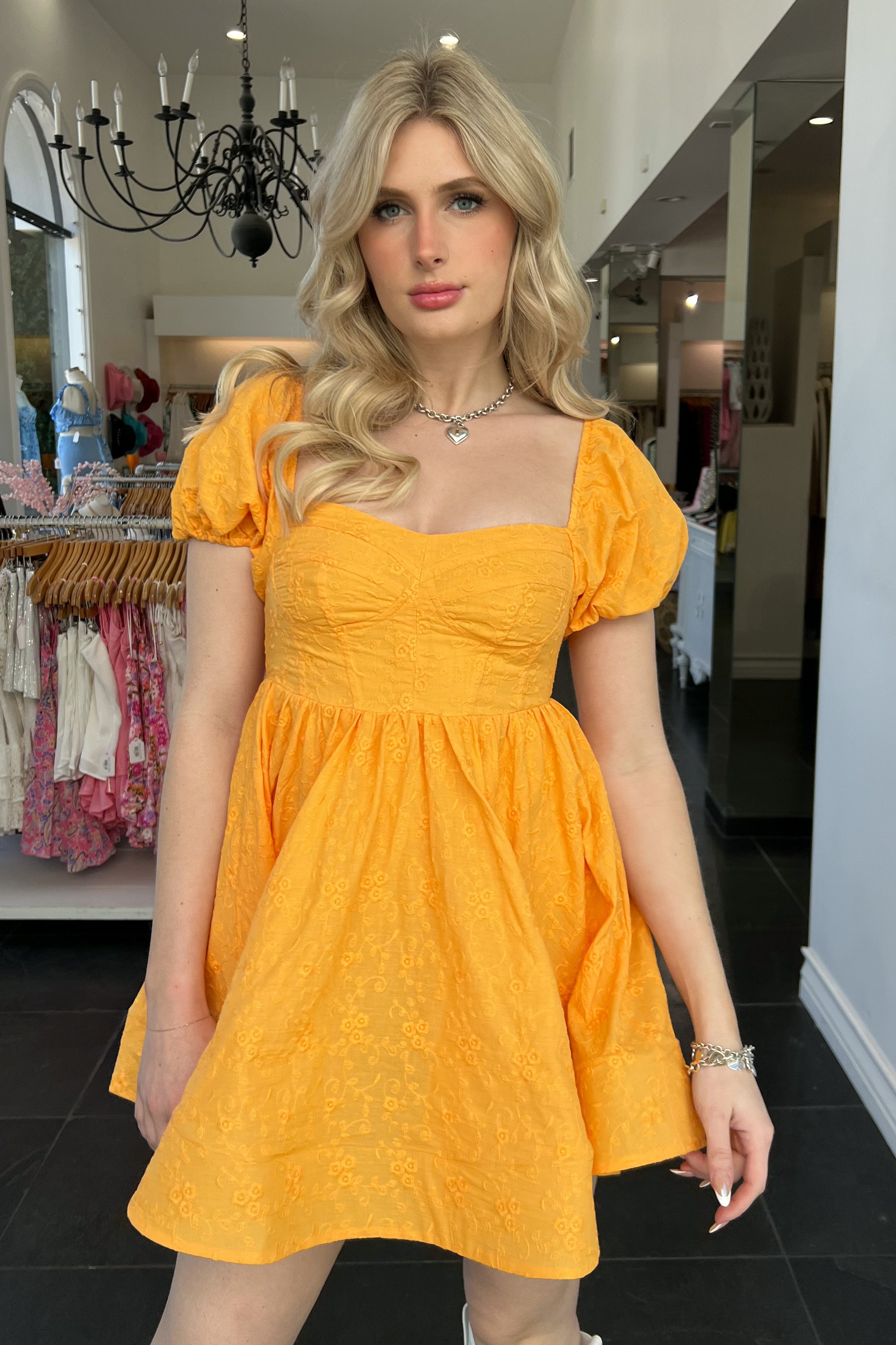 Georgia On My Mind Dress-Marigold