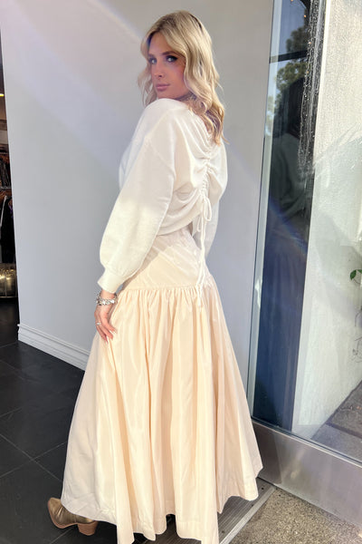 Big Love Cream Maxi Skirt