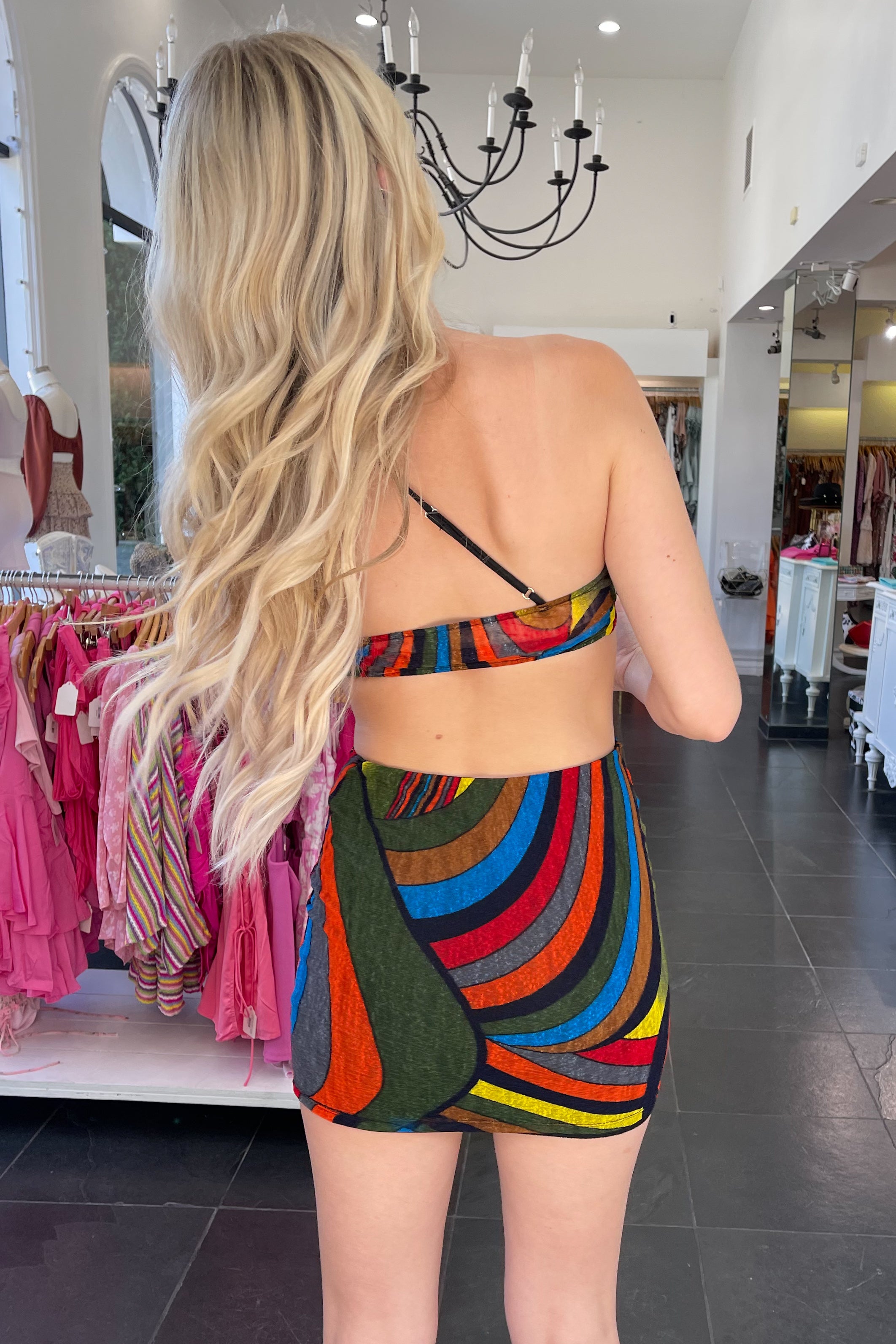 Jamaica Nights Mini Dress-Multi