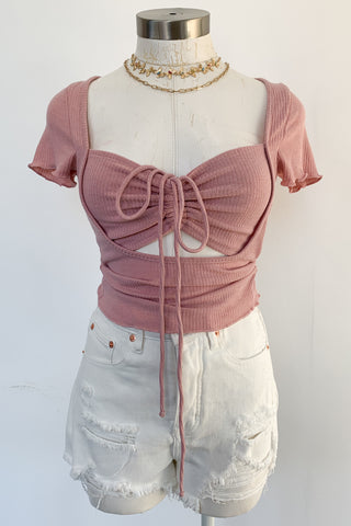Aloha Cowgirl Scarf Top-Grey Multi