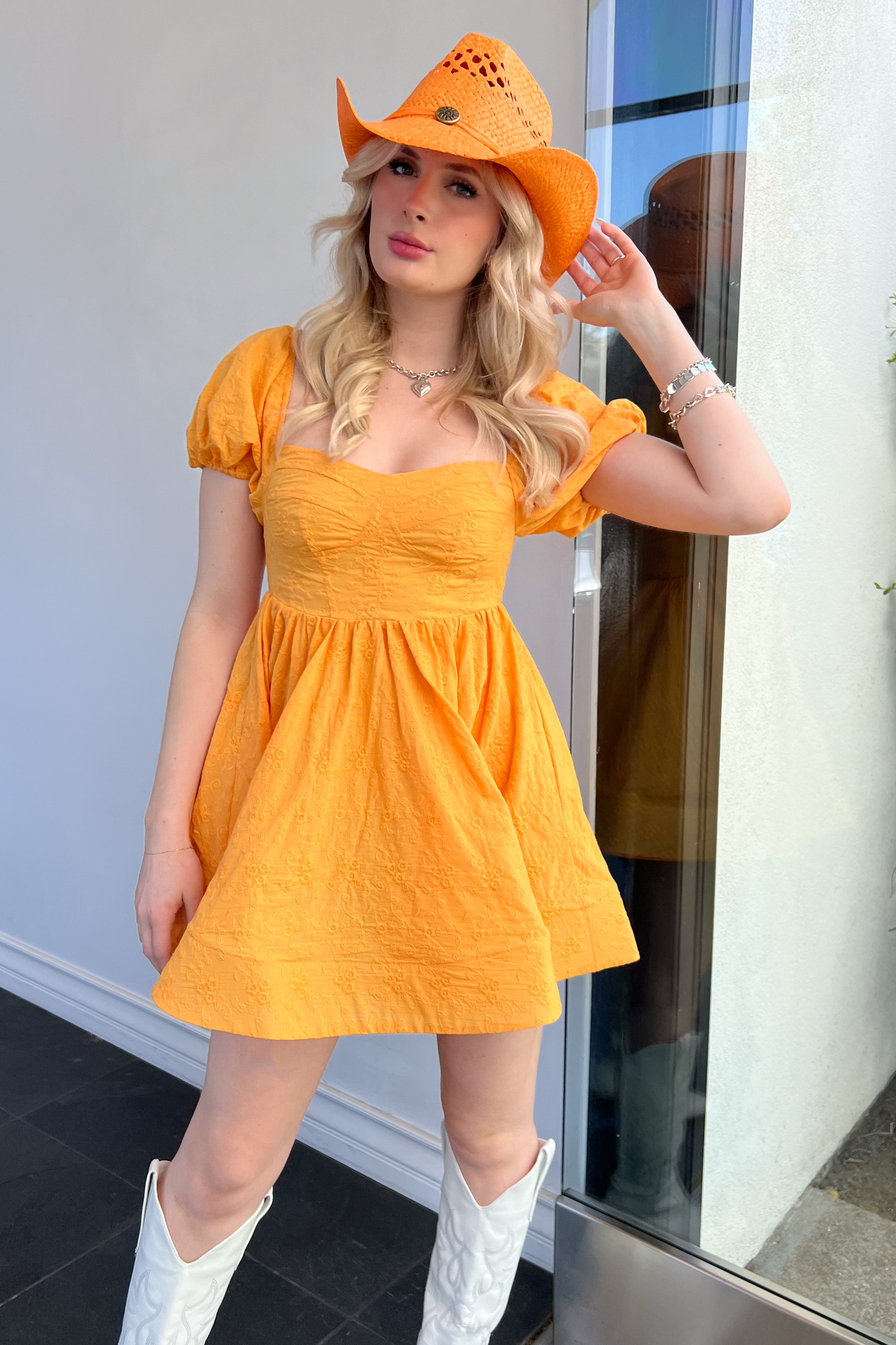 Georgia On My Mind Dress-Marigold