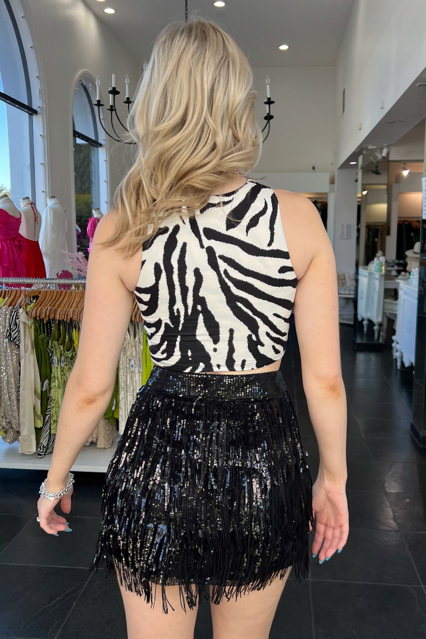 With Wild Abandon Top-Black