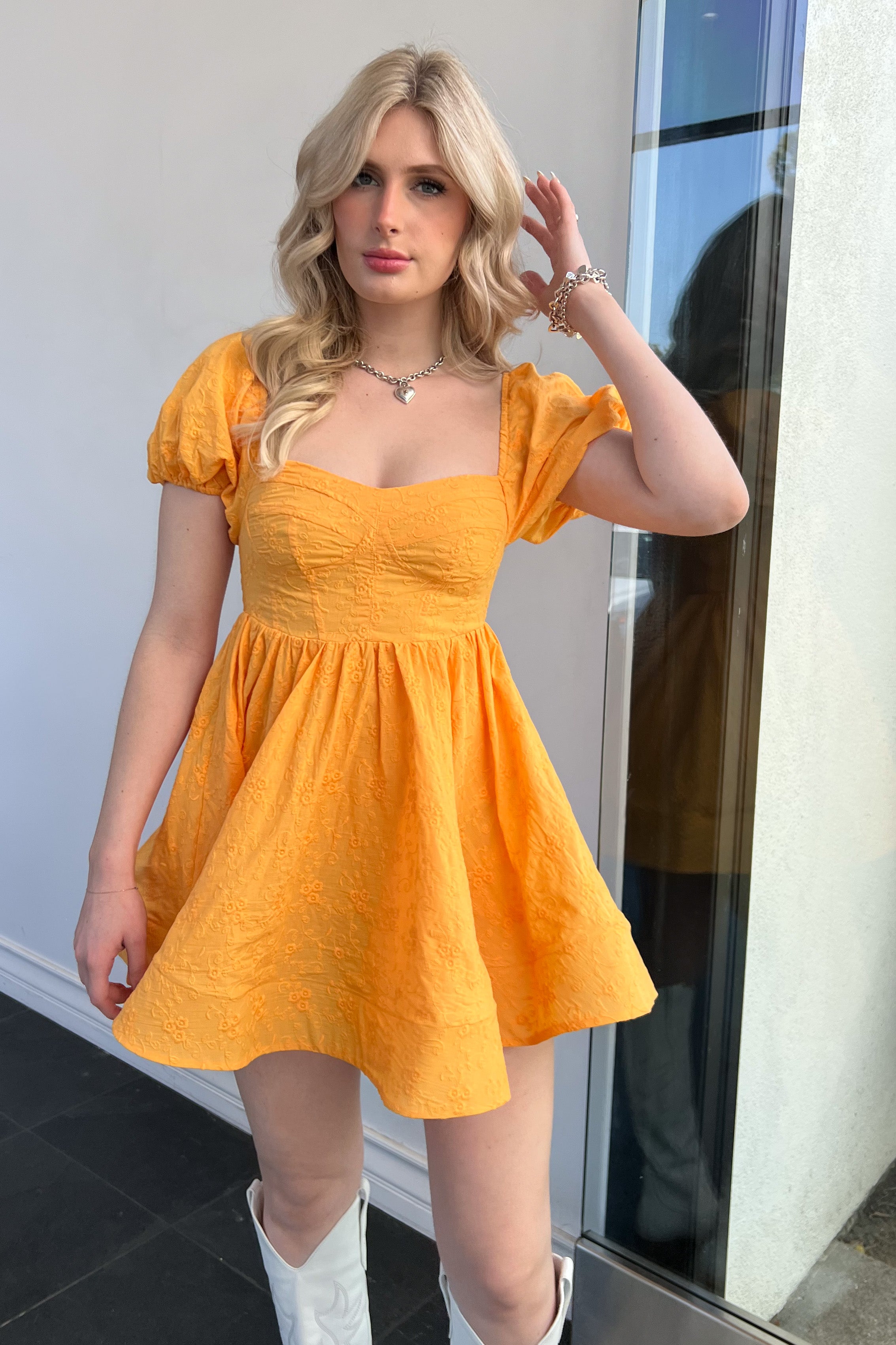Georgia On My Mind Dress-Marigold