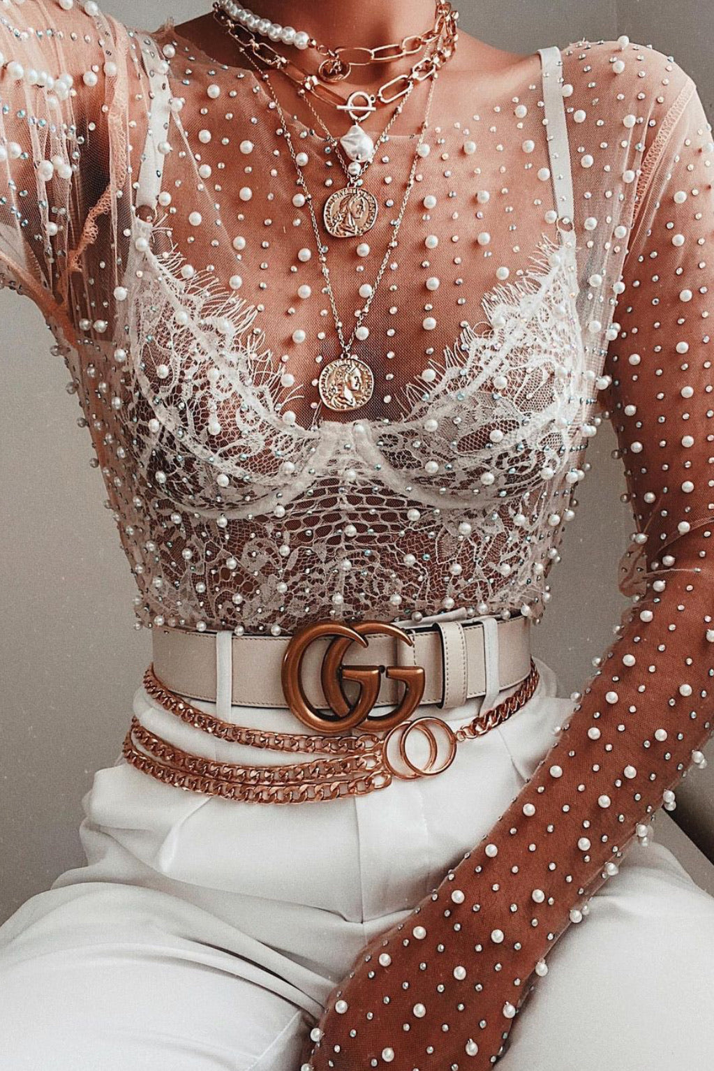 Talia Chain Belt-Gold