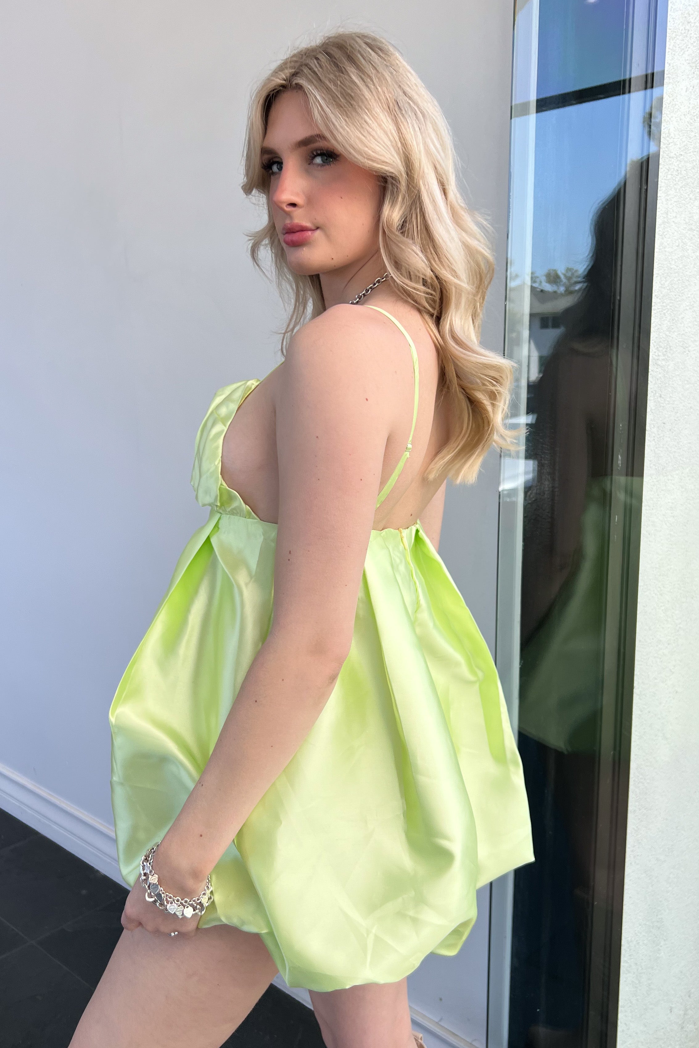 Tequila + Lime Dress-Lime