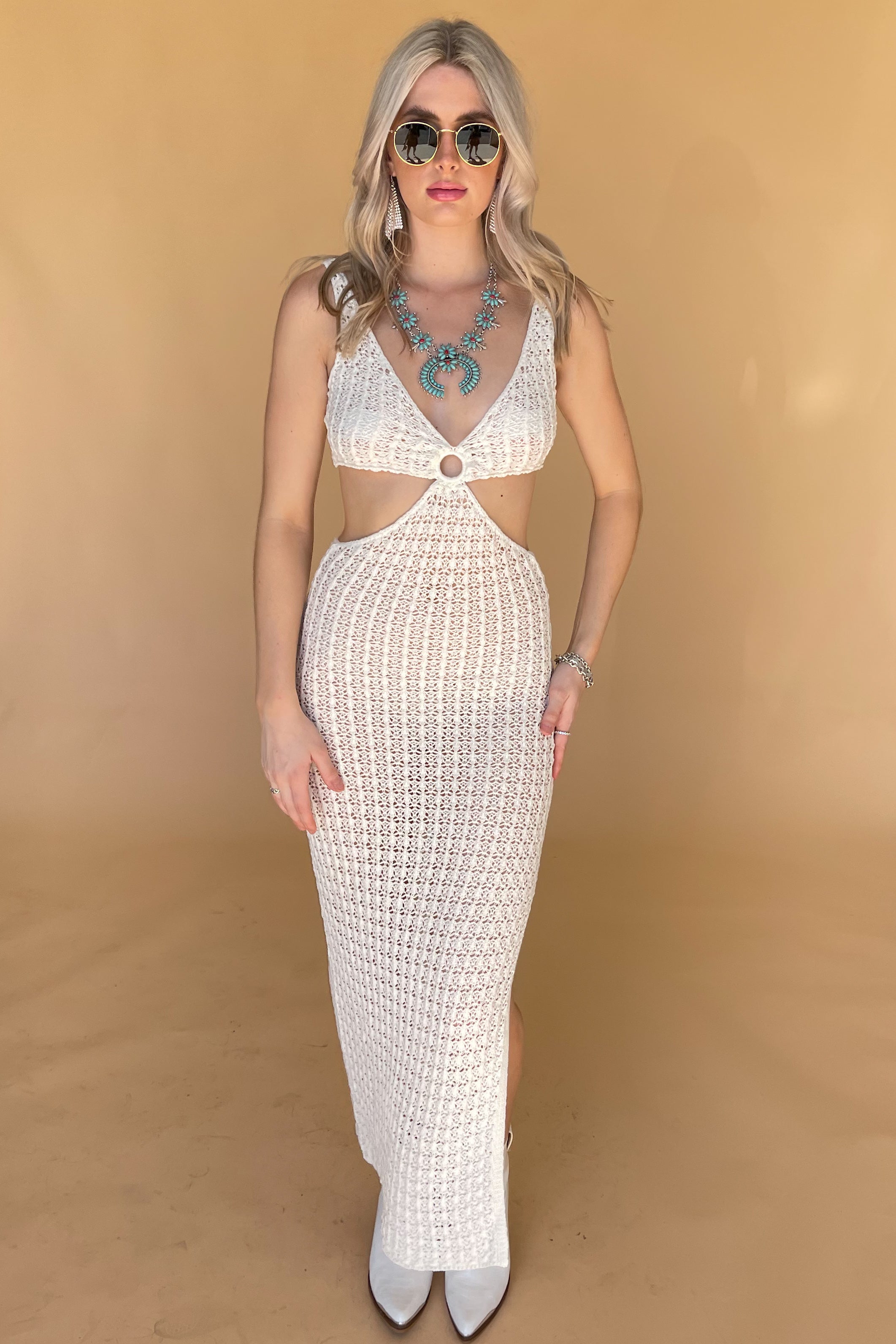 Soak Up The Sun Maxi Dress-Off White