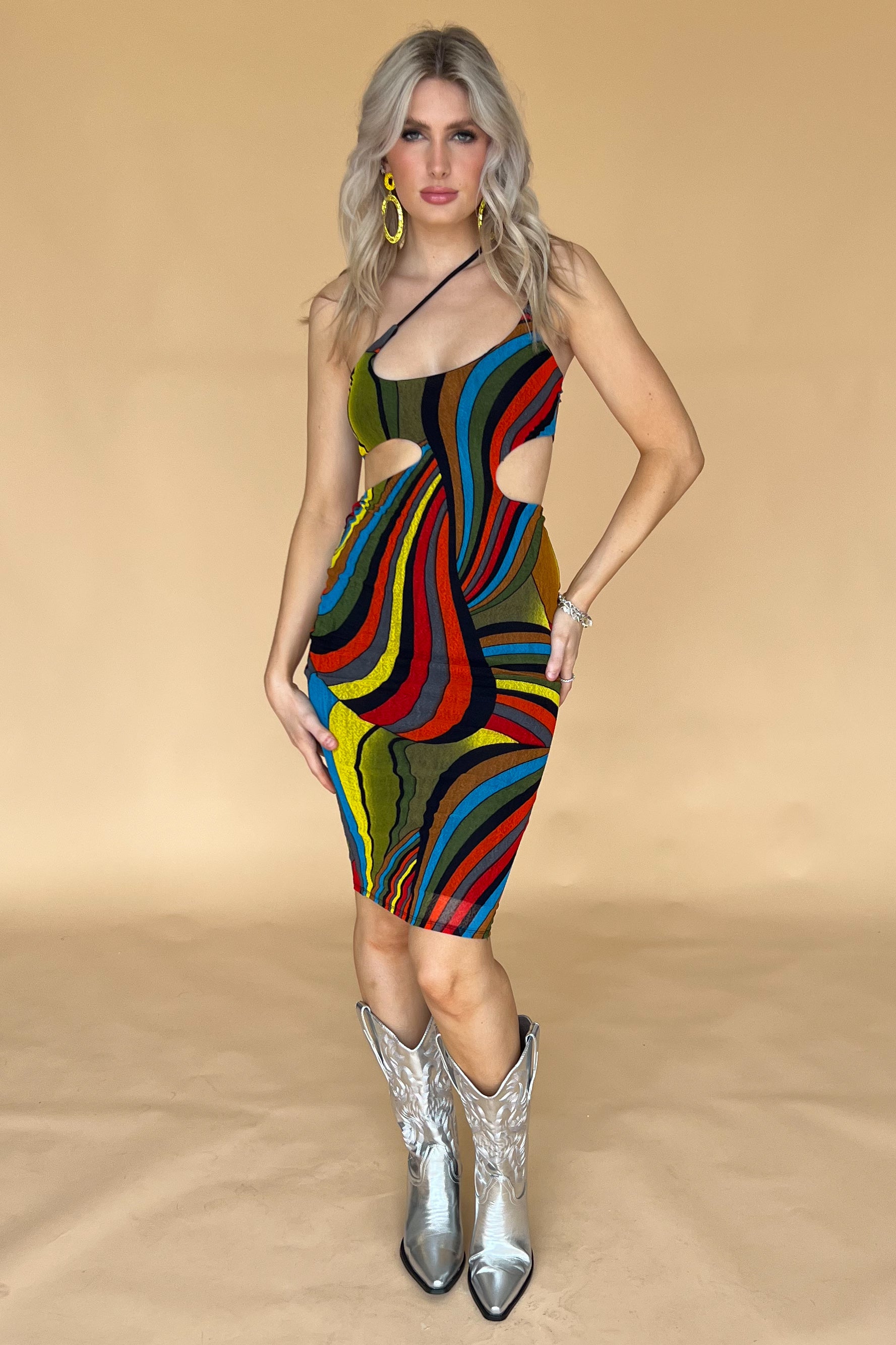 Jamaica Nights Dress-Multi