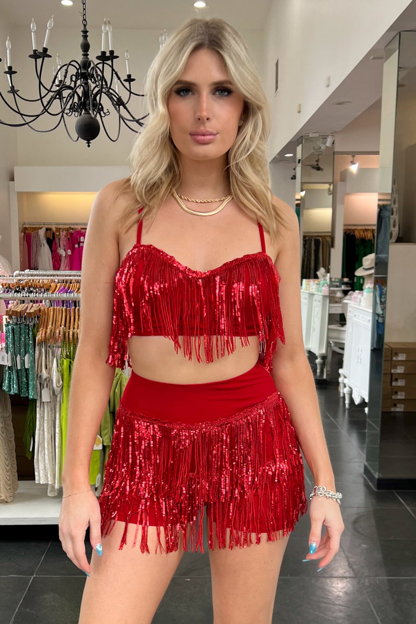 Almost A Bride Short Set-Red