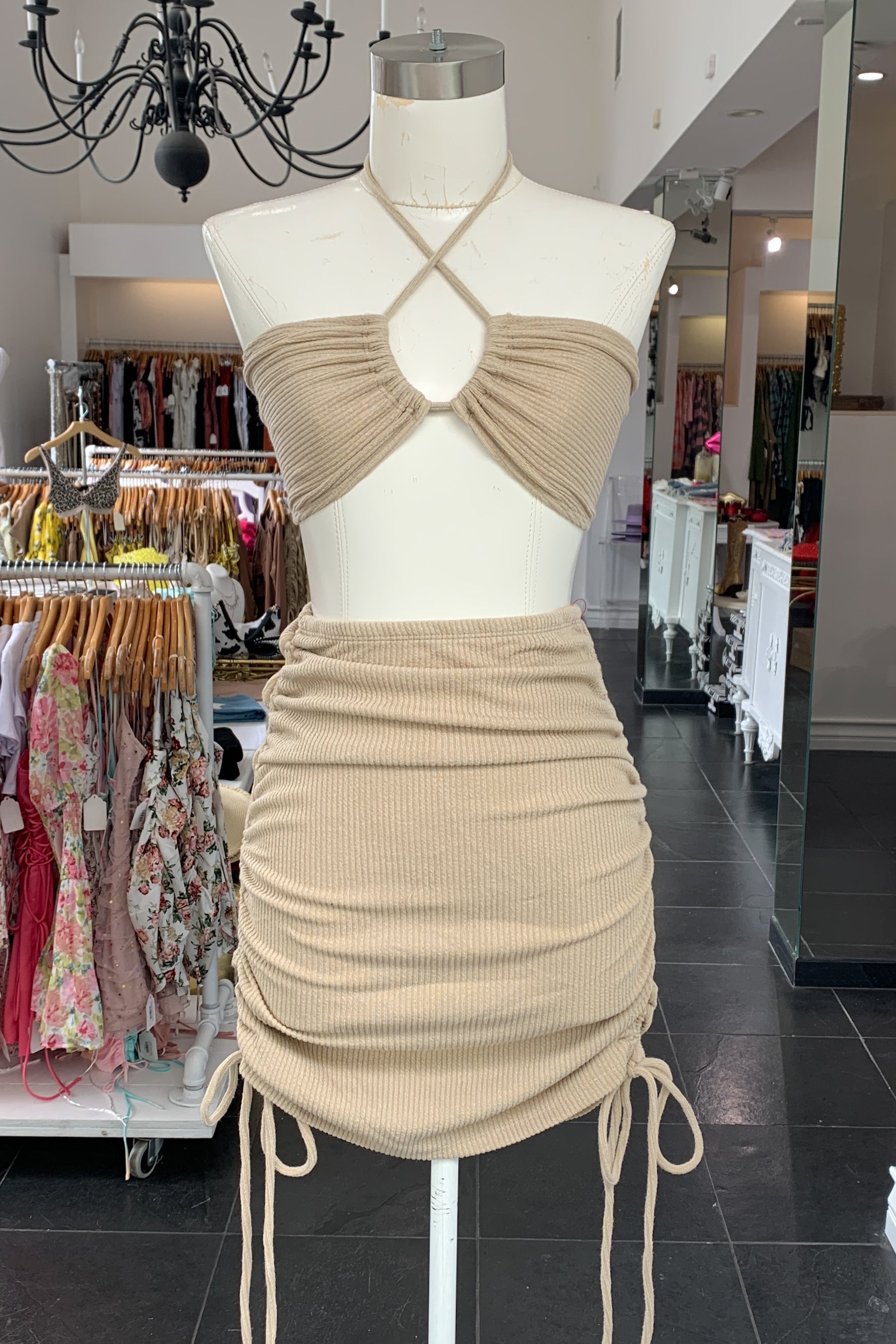 Acapulco Dress Set-Taupe