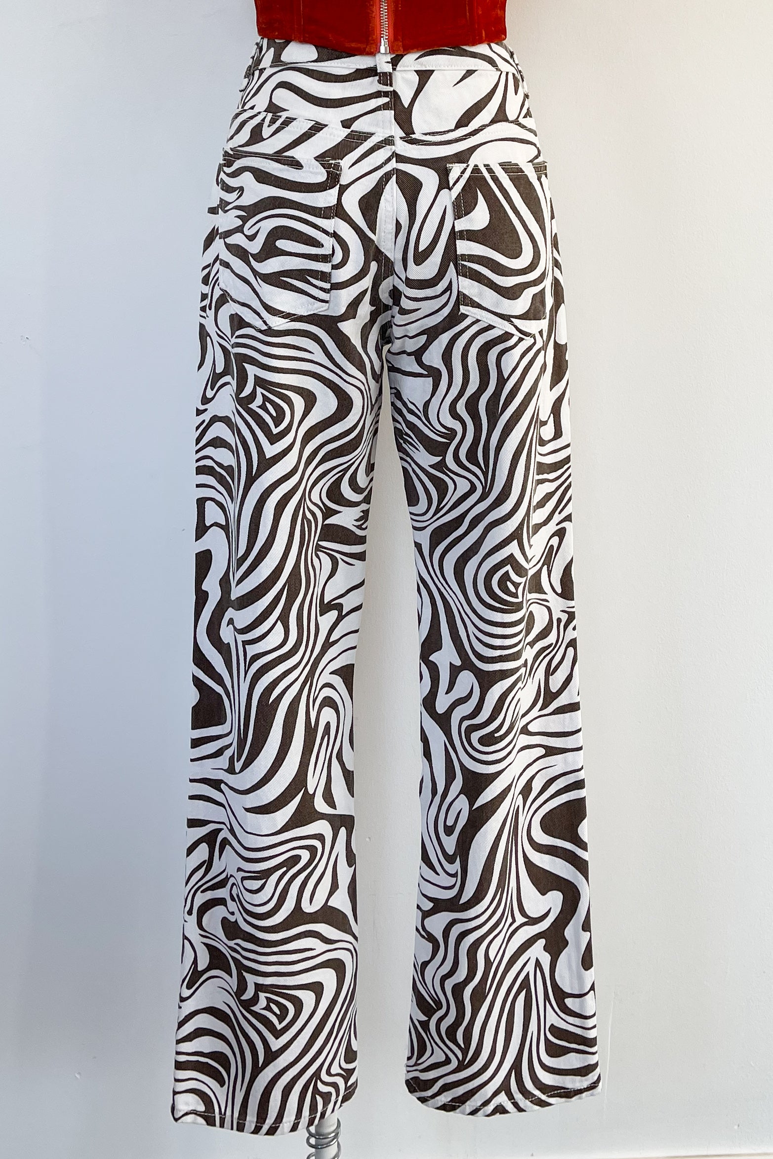 Raquel High Rise Jeans-Brown