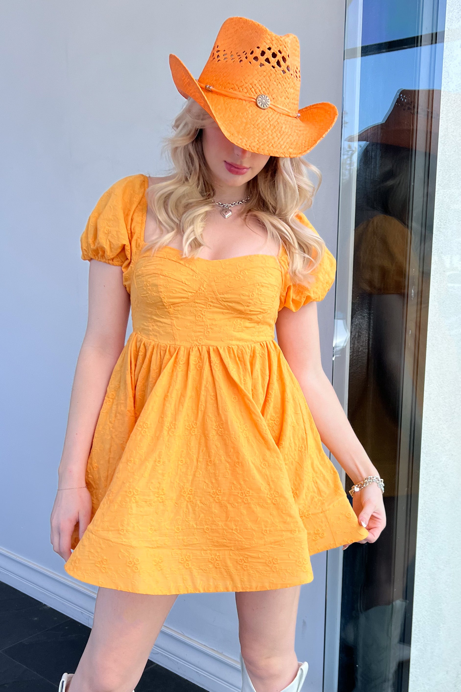 Georgia On My Mind Dress-Marigold