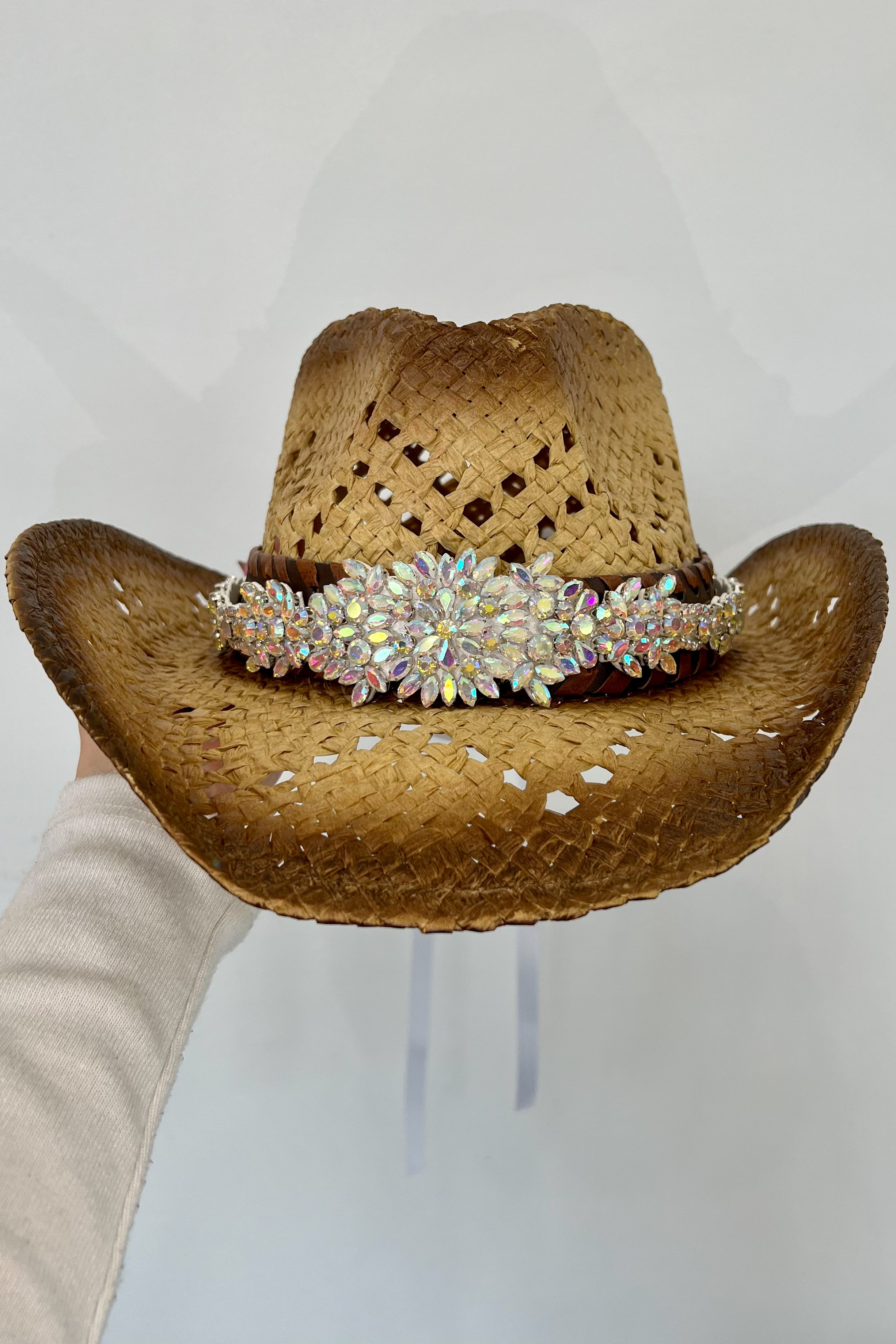 Southern Gem Hat Belt-Iridescent Crystal