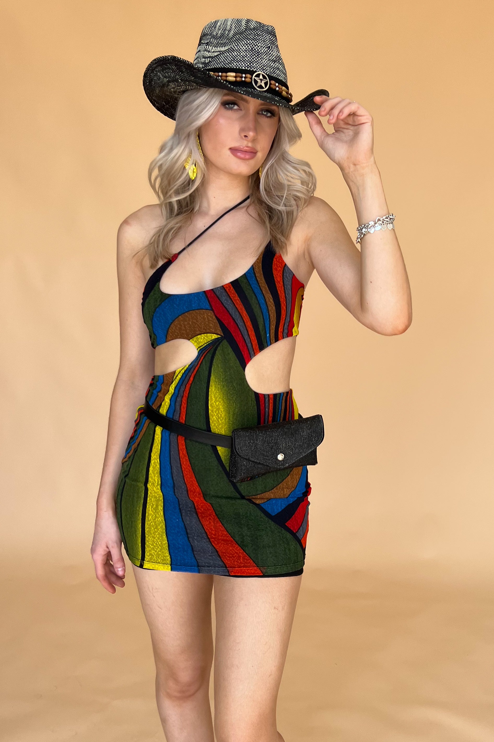 Jamaica Nights Mini Dress-Multi