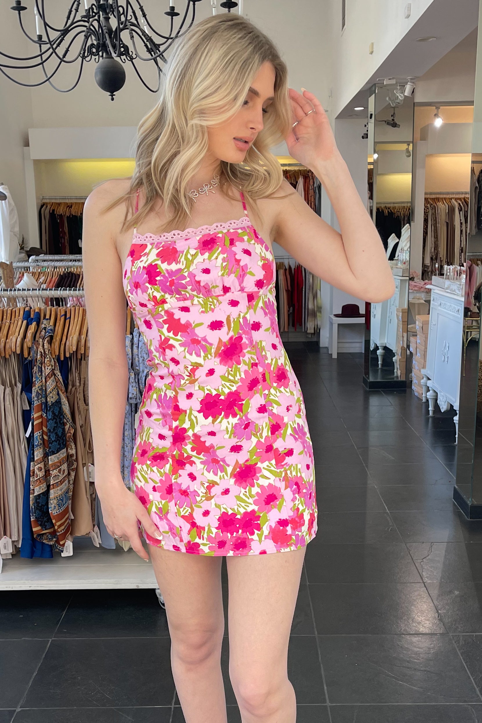Kiss Me In Nashville Dress-Pink