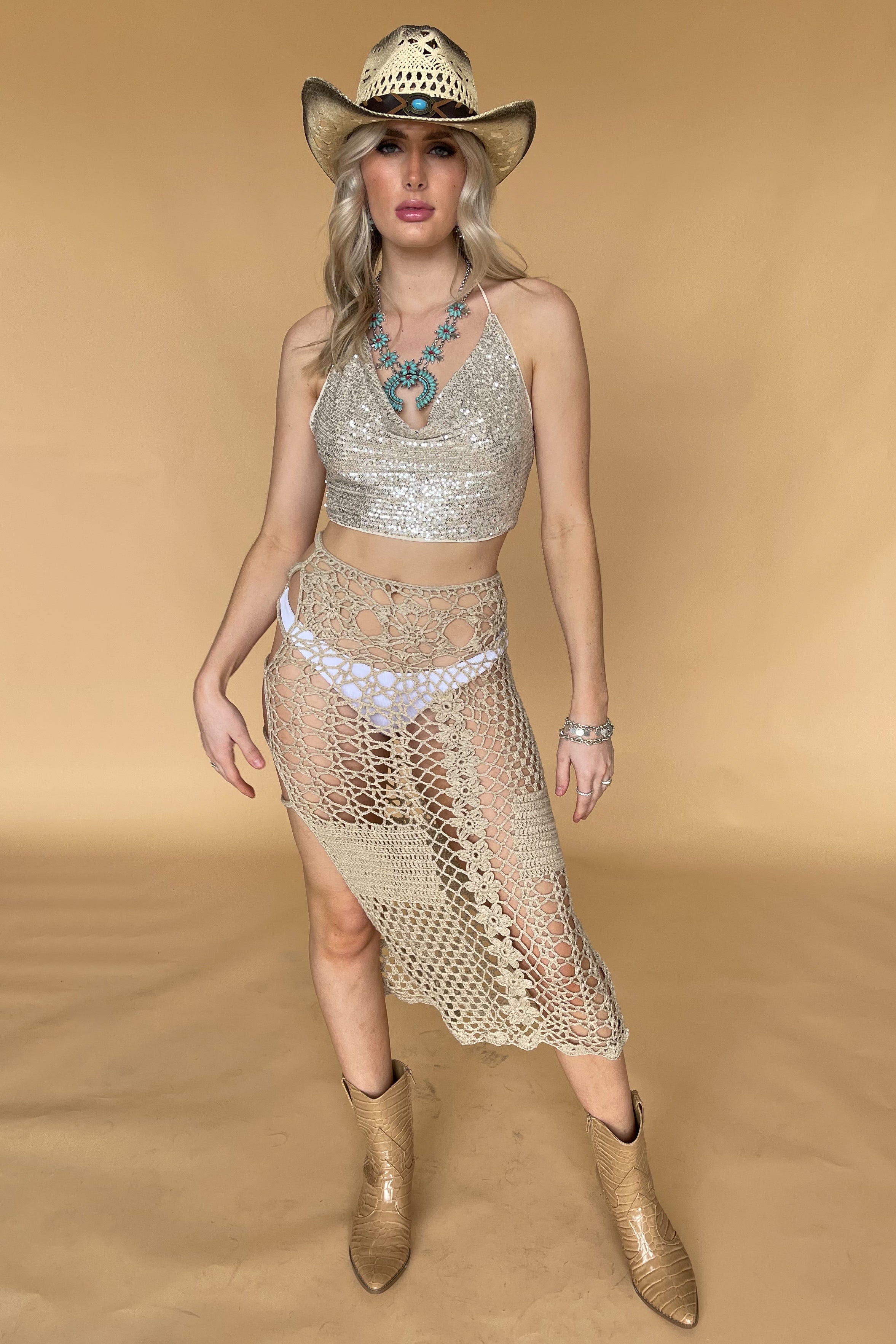 Sand Storm Skirt-Sand