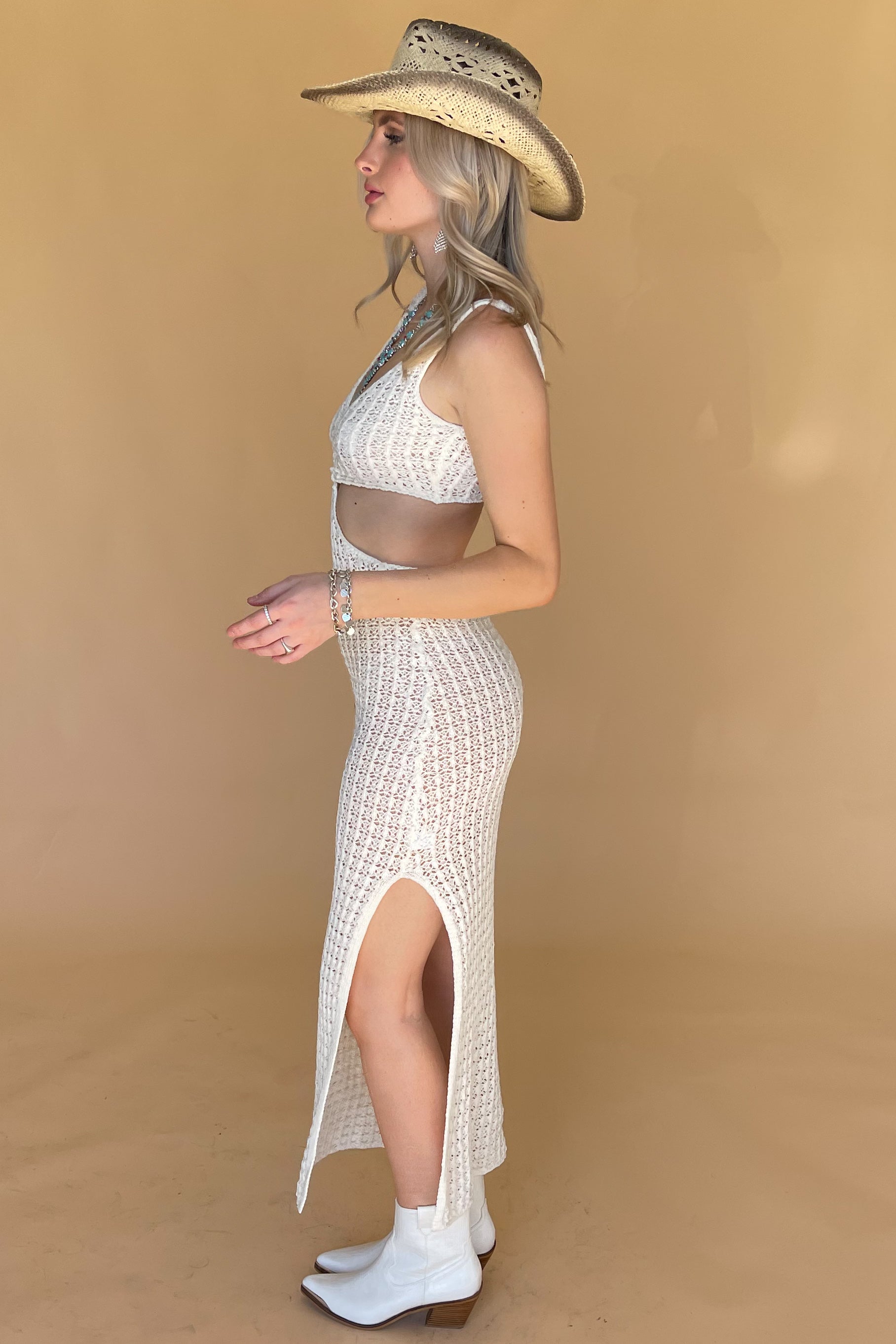 Soak Up The Sun Maxi Dress-Off White