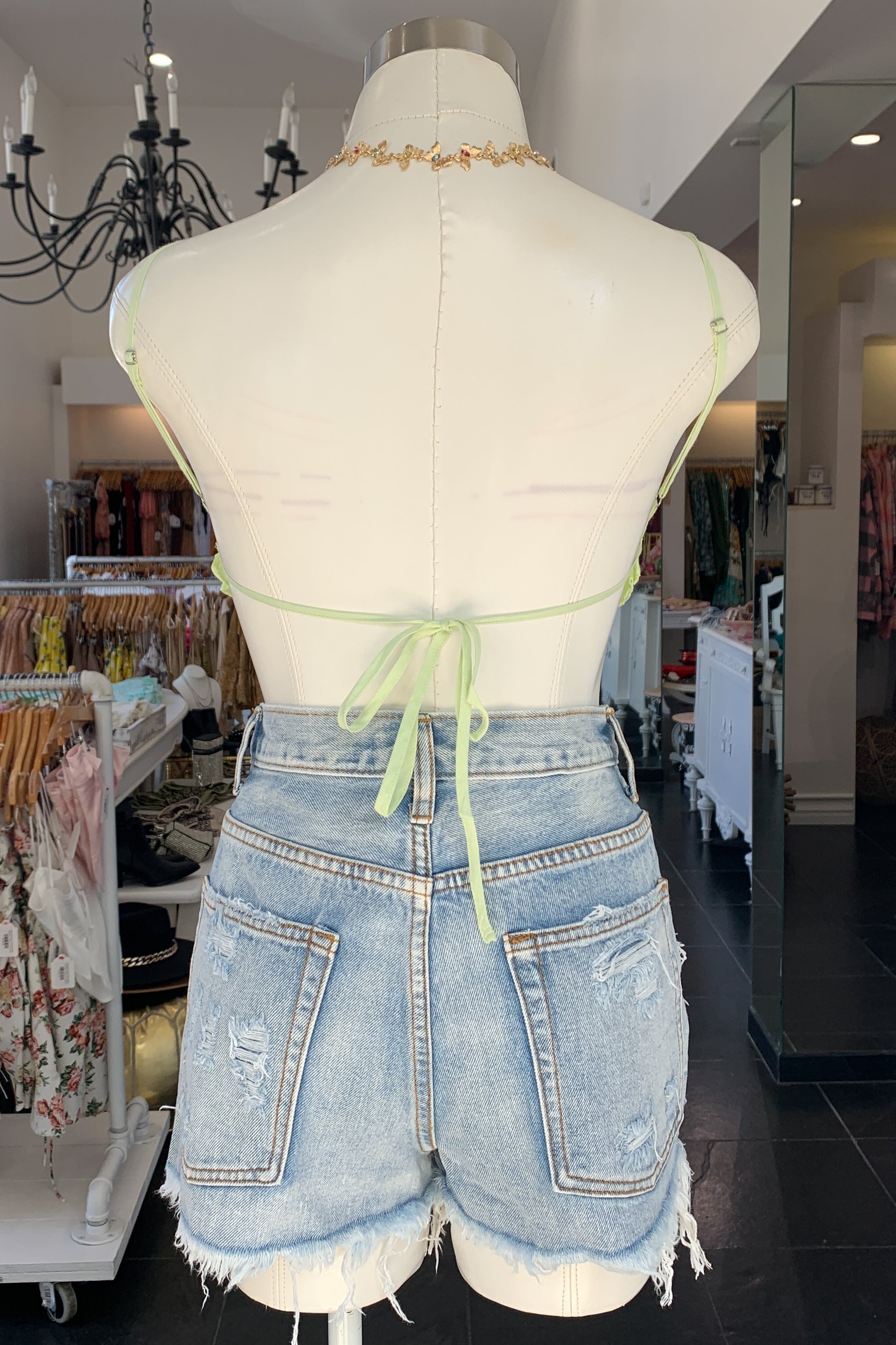 Crazy About You Top-Lime